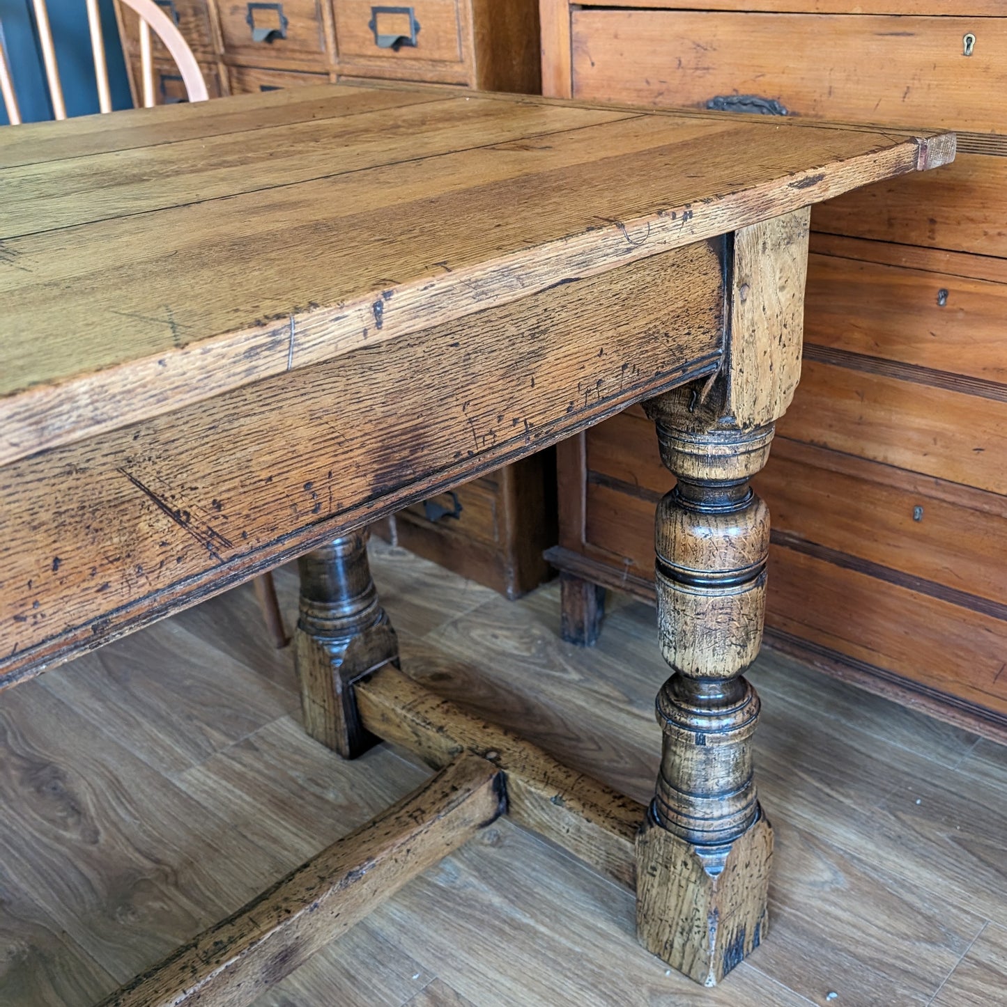 Antique Oak Refectory Table