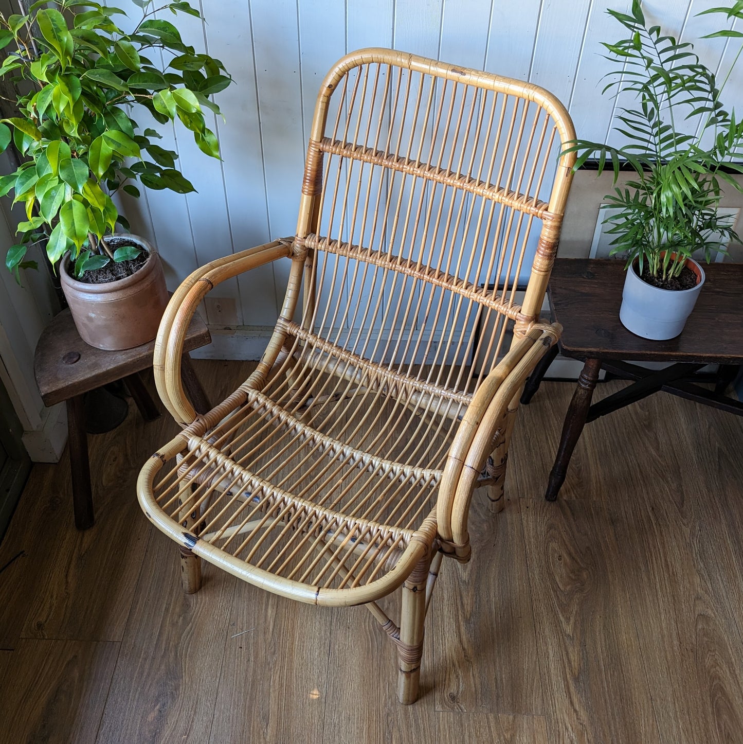 Mid Century Bamboo Armchair