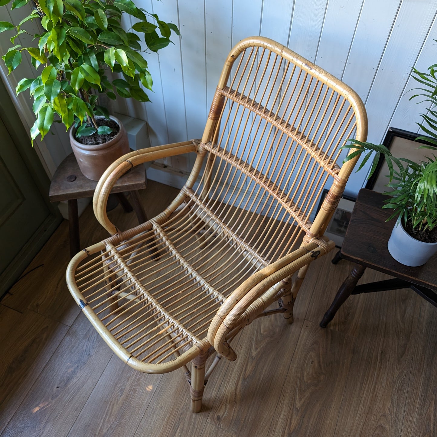Mid Century Bamboo Armchair