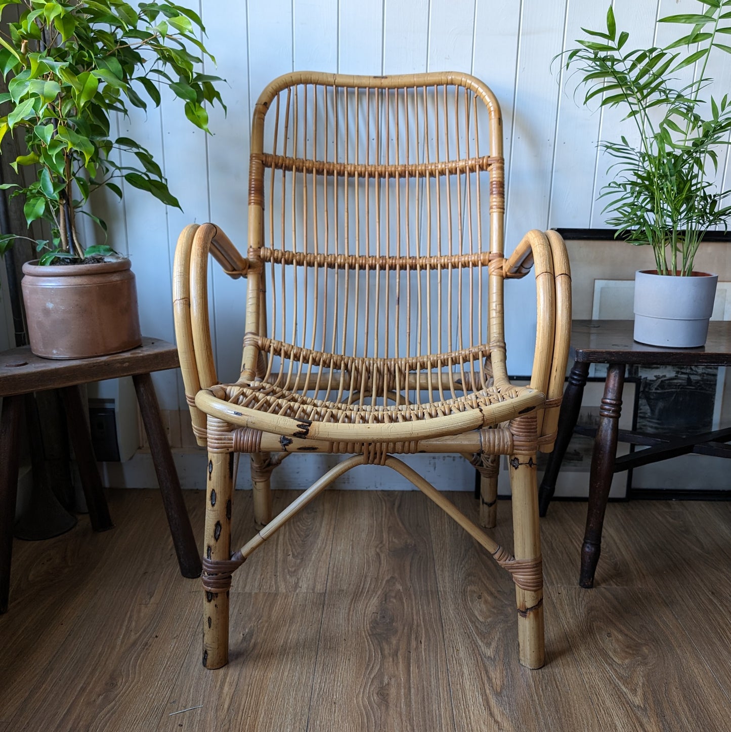 Mid Century Bamboo Armchair