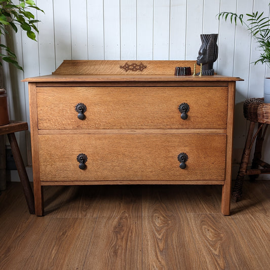 Small Vintage Oak Chest of Drawers