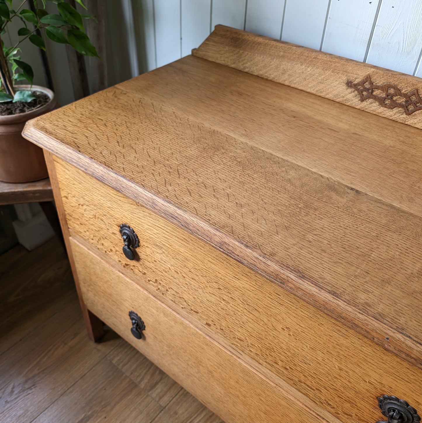 Small Vintage Oak Chest of Drawers