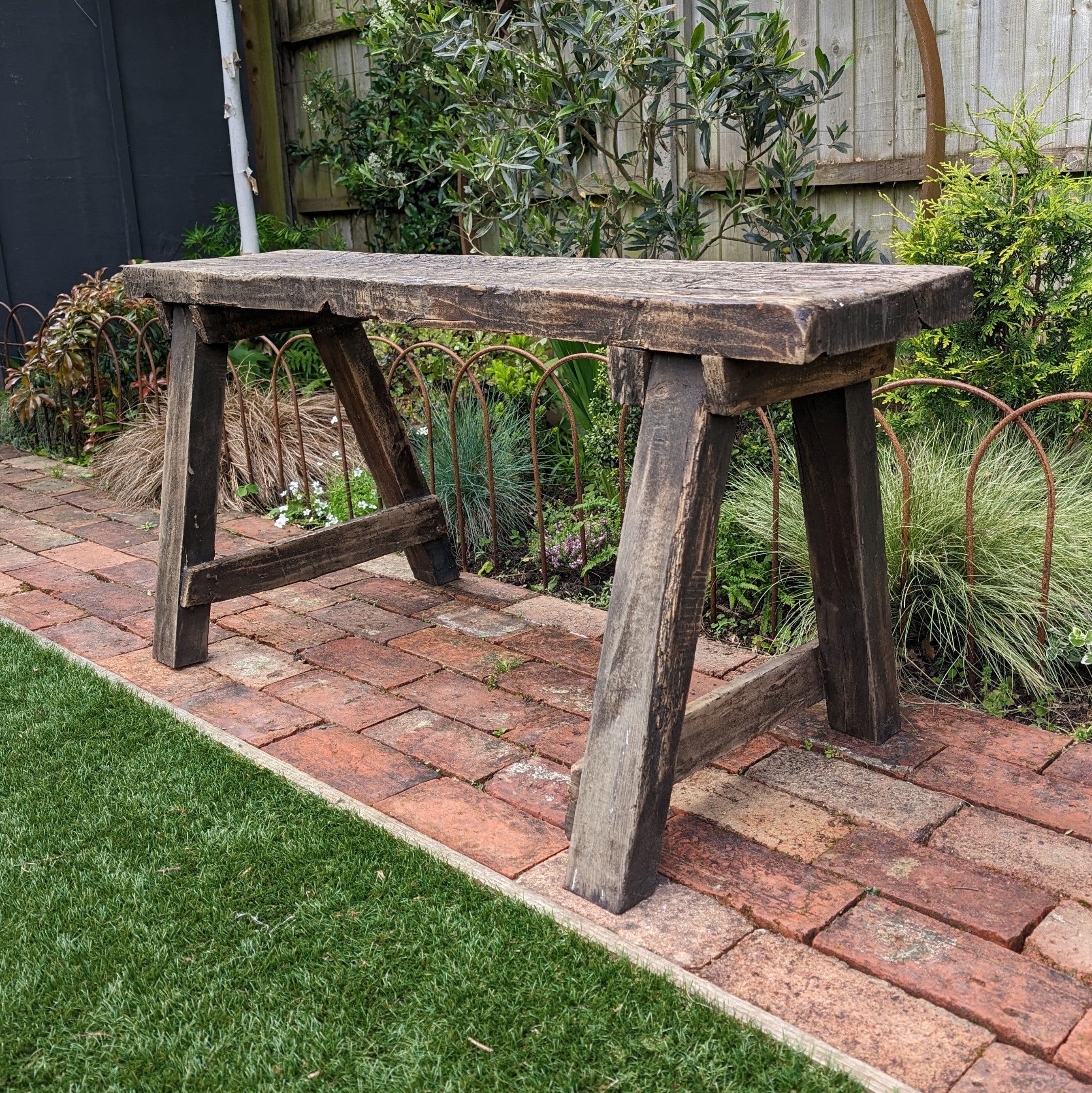 Rustic French Antique Bench – Henry Paints Furniture