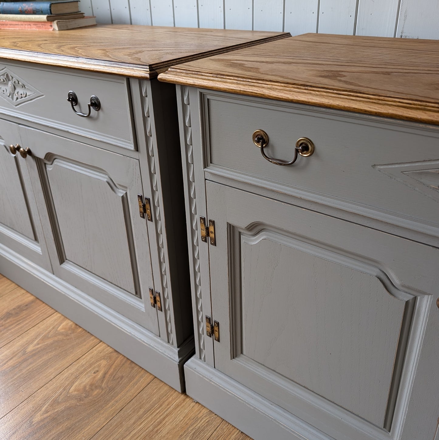 Pair of Vintage Painted Cupboards