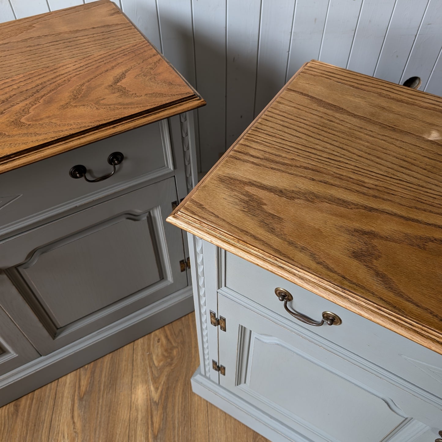 Pair of Vintage Painted Cupboards