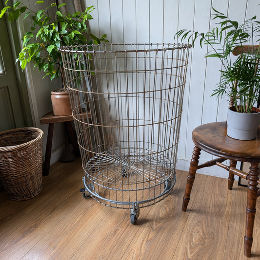Large Industrial Basket on Wheels
