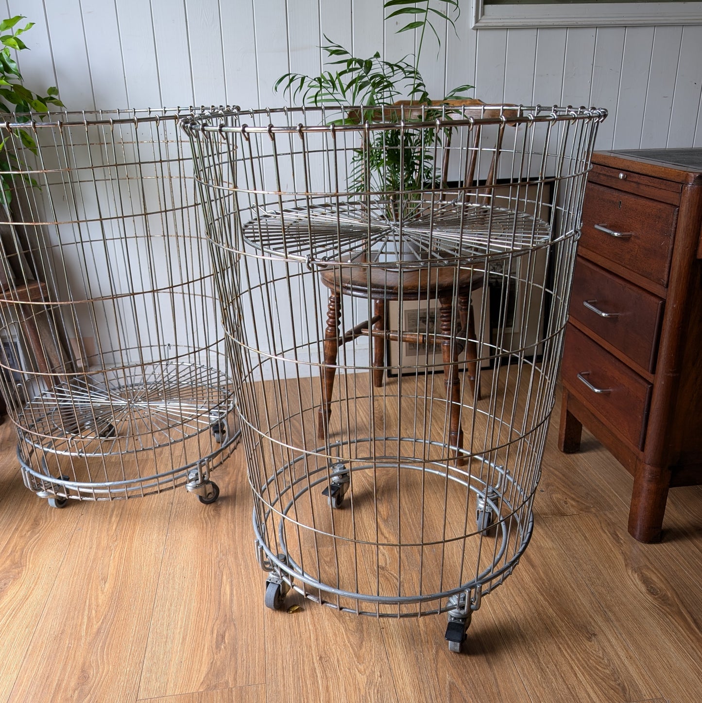 Large Industrial Basket on Wheels