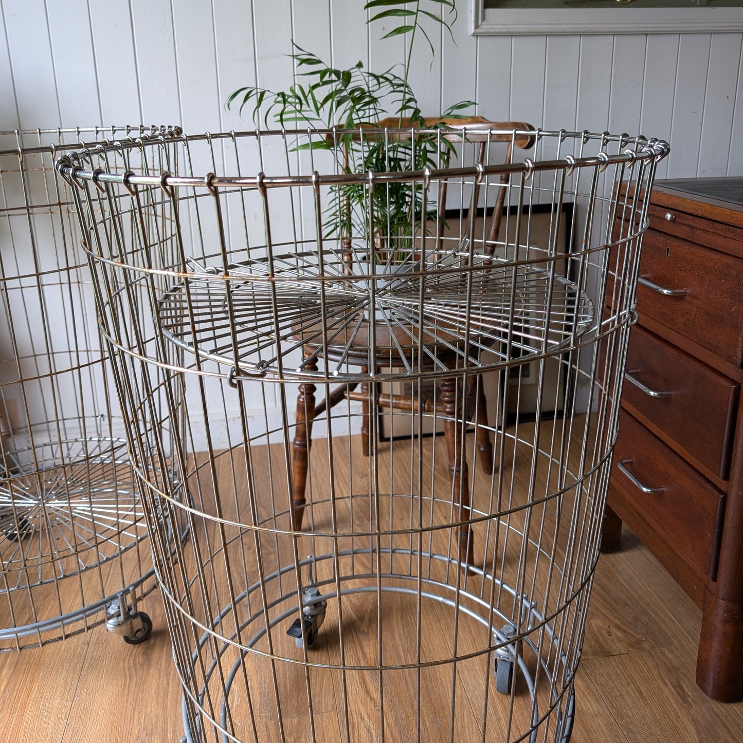 Large Industrial Basket on Wheels