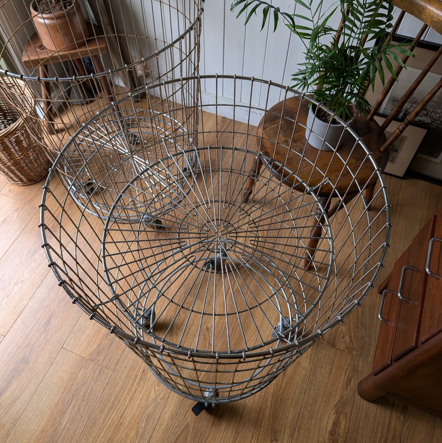 Large Industrial Basket on Wheels