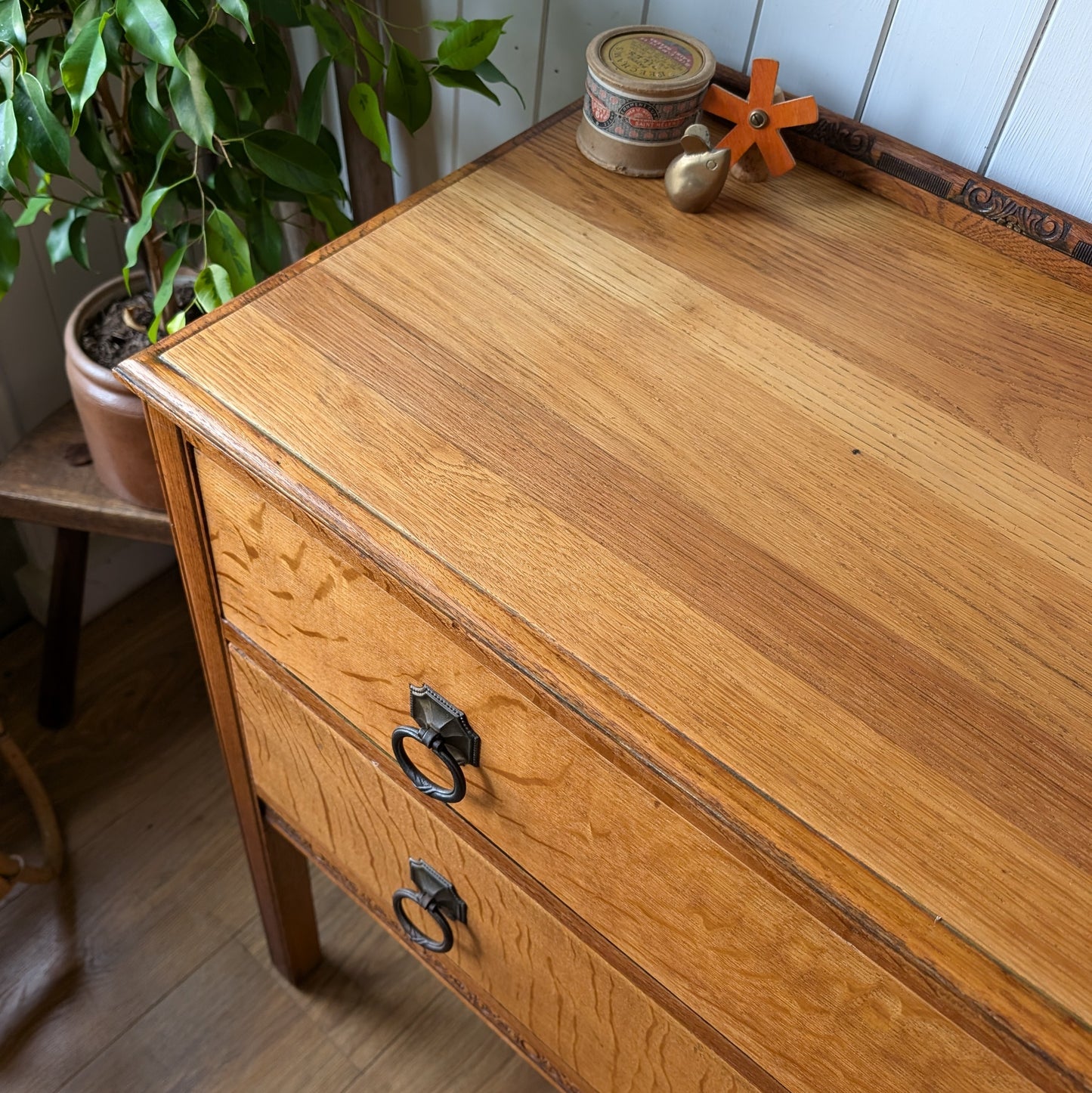 Small Antique Oak Chest of Drawers