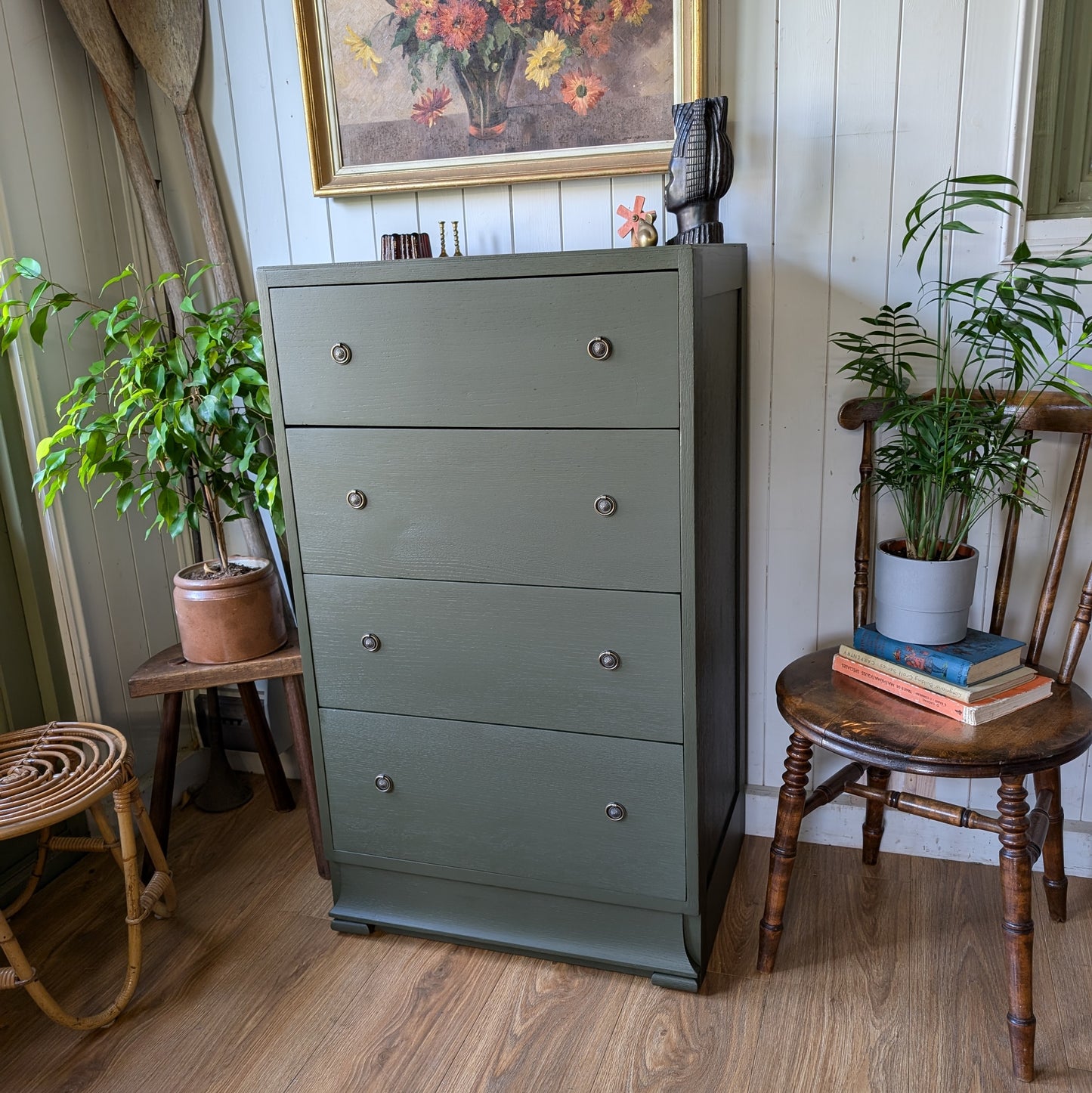 Tall and Slim Vintage Chest of Drawers