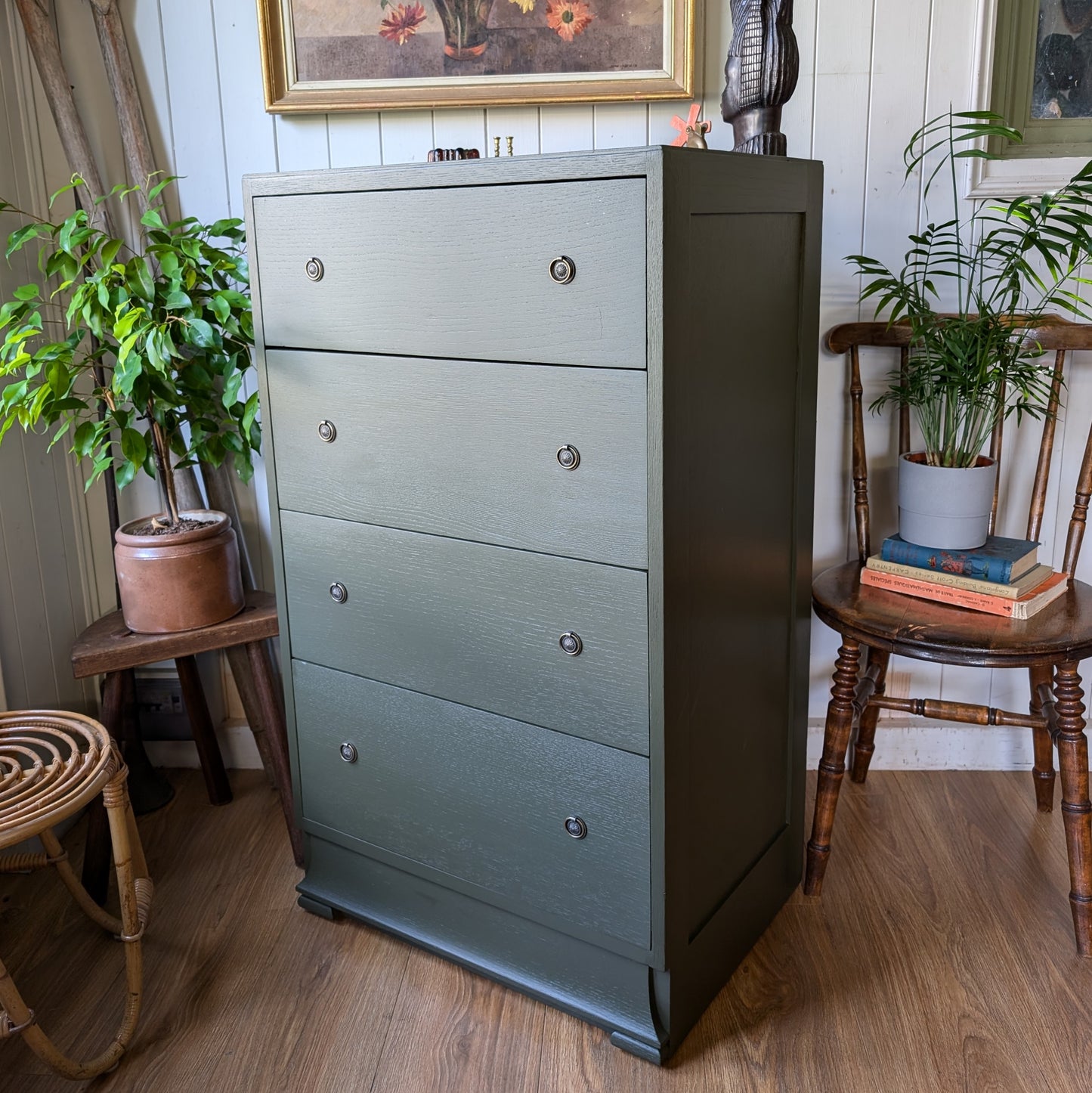 Tall and Slim Vintage Chest of Drawers