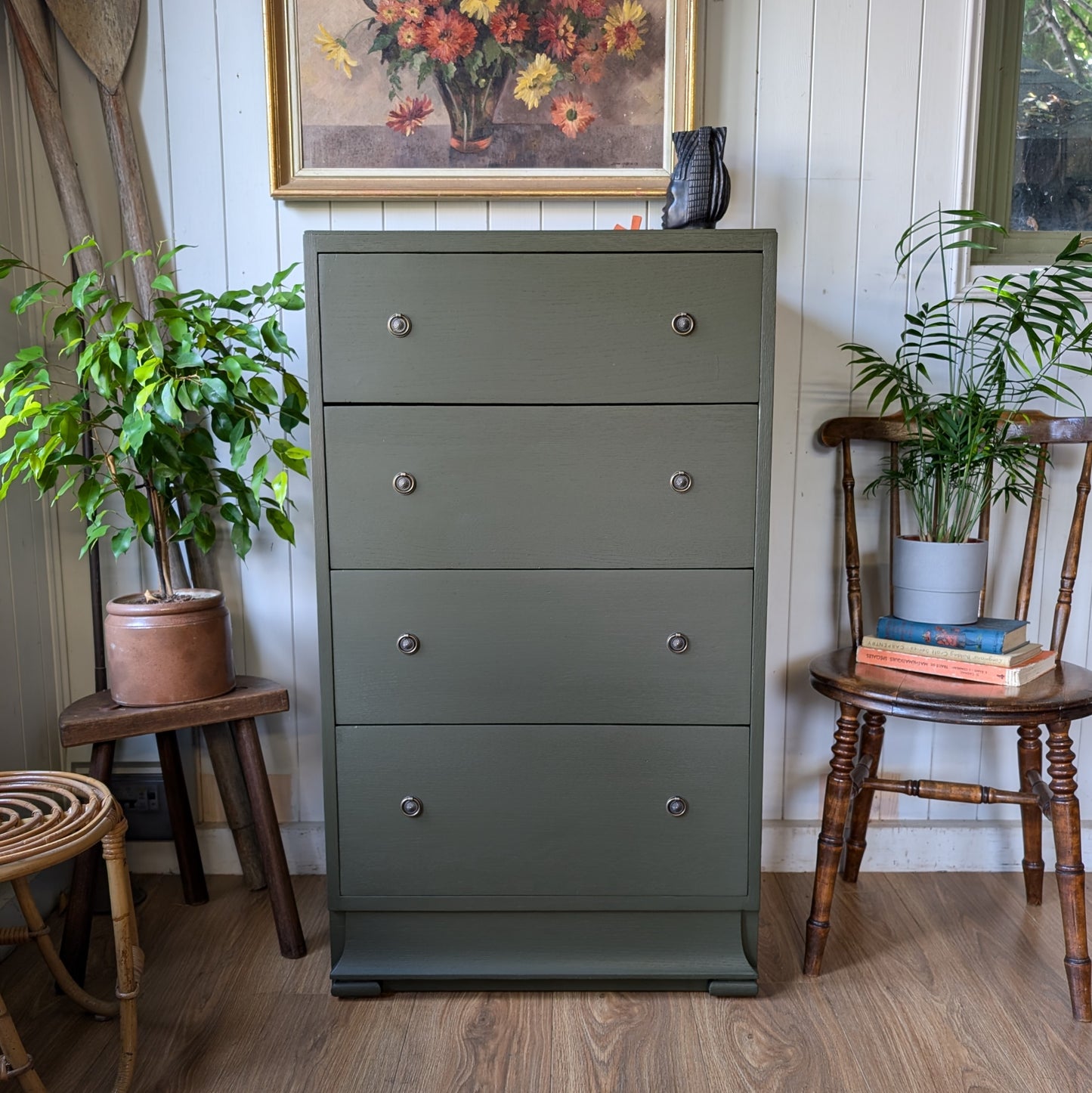 Tall and Slim Vintage Chest of Drawers