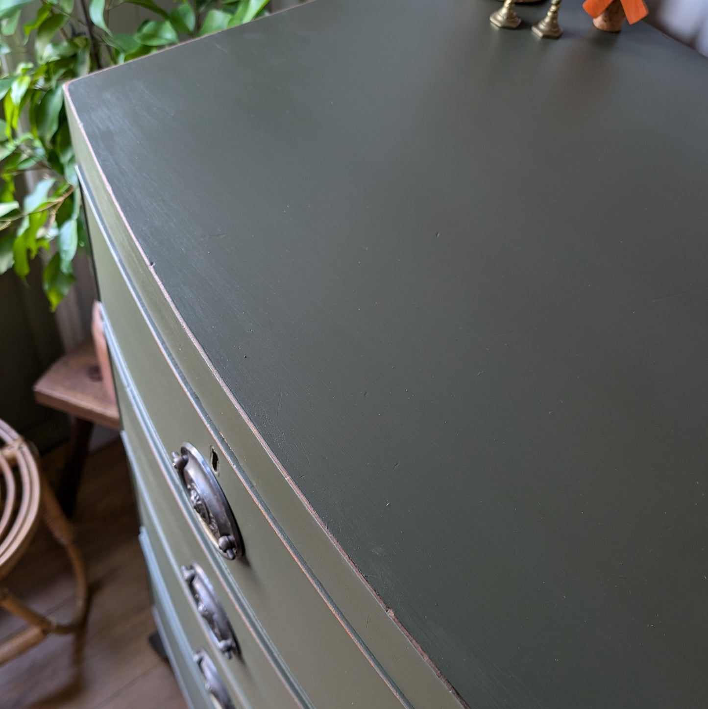 Painted Georgian Bow Front Chest of Drawers