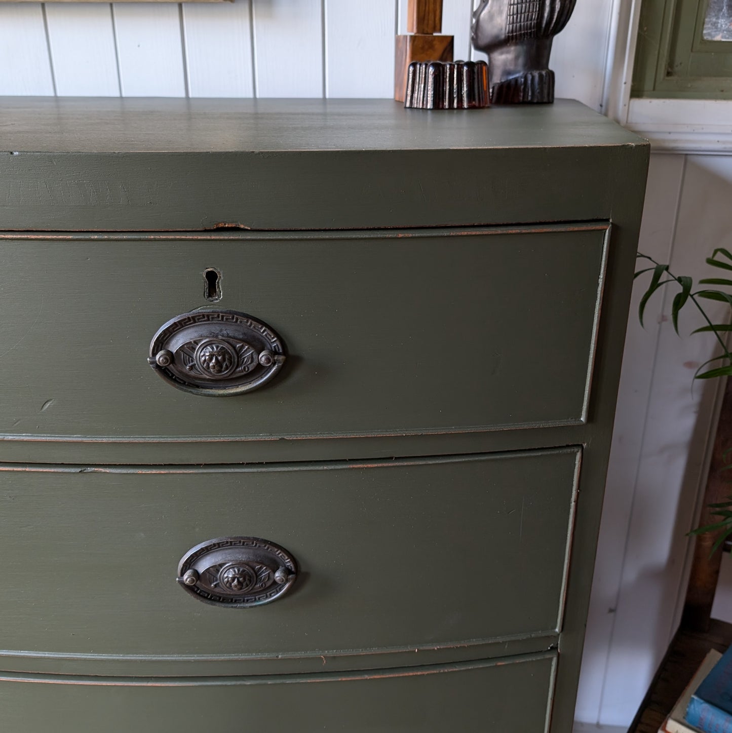 Painted Georgian Bow Front Chest of Drawers