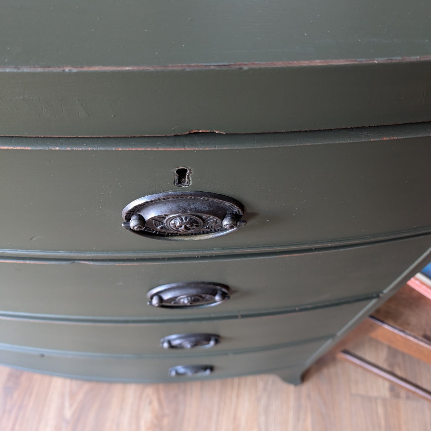 Painted Georgian Bow Front Chest of Drawers