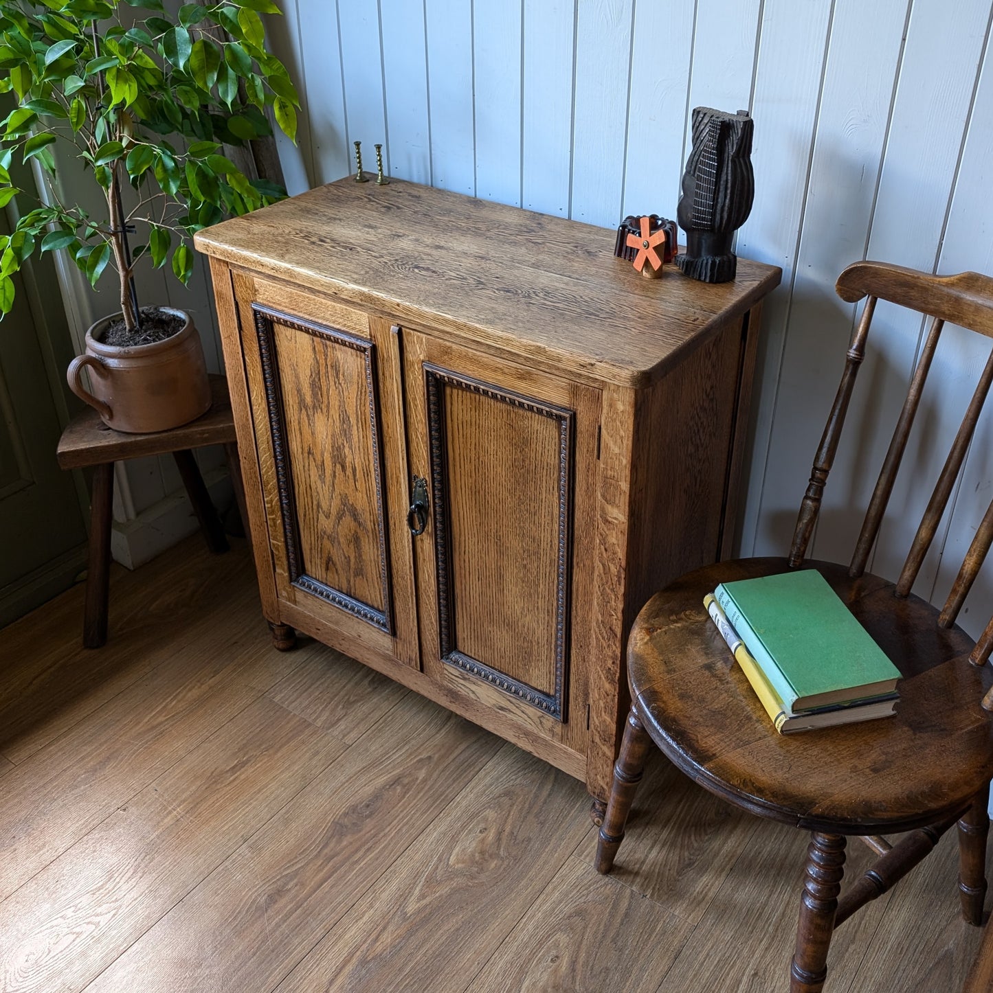 Small Antique Oak Cupboard