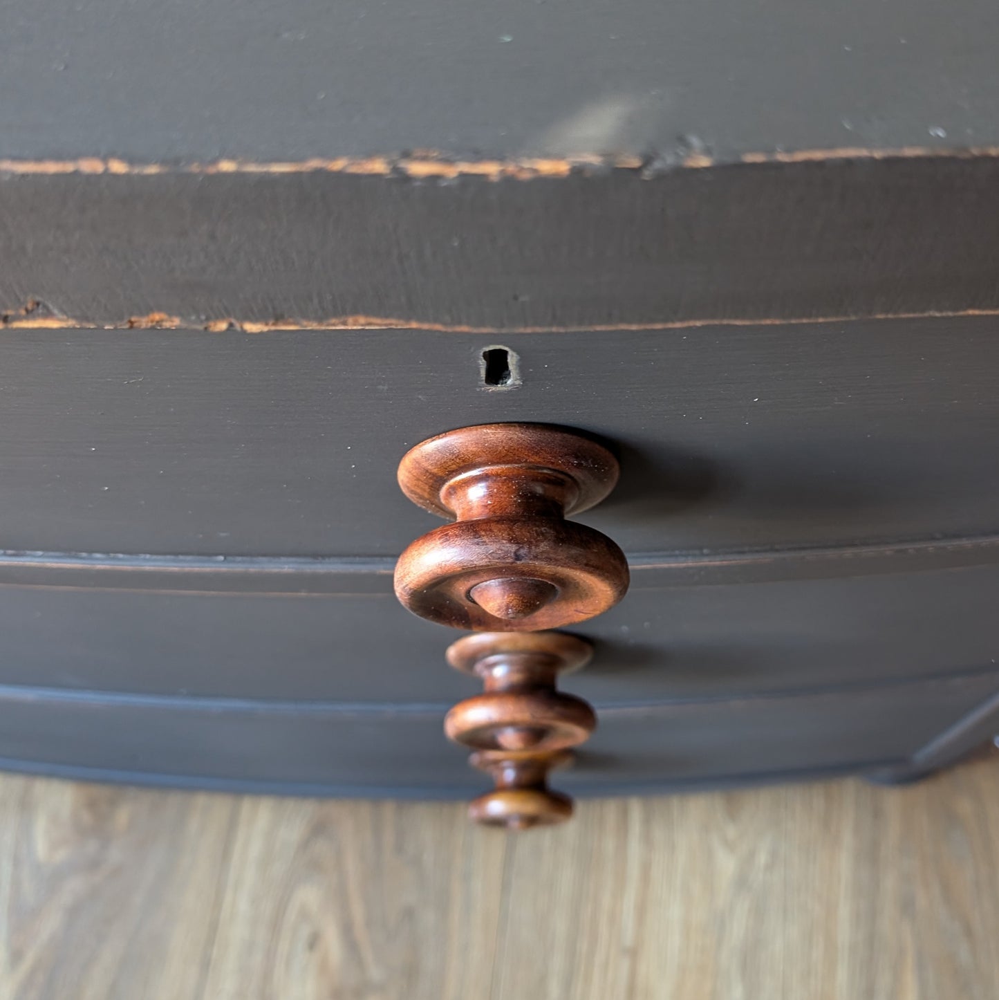 Painted Victorian Bow Front Chest of Drawers