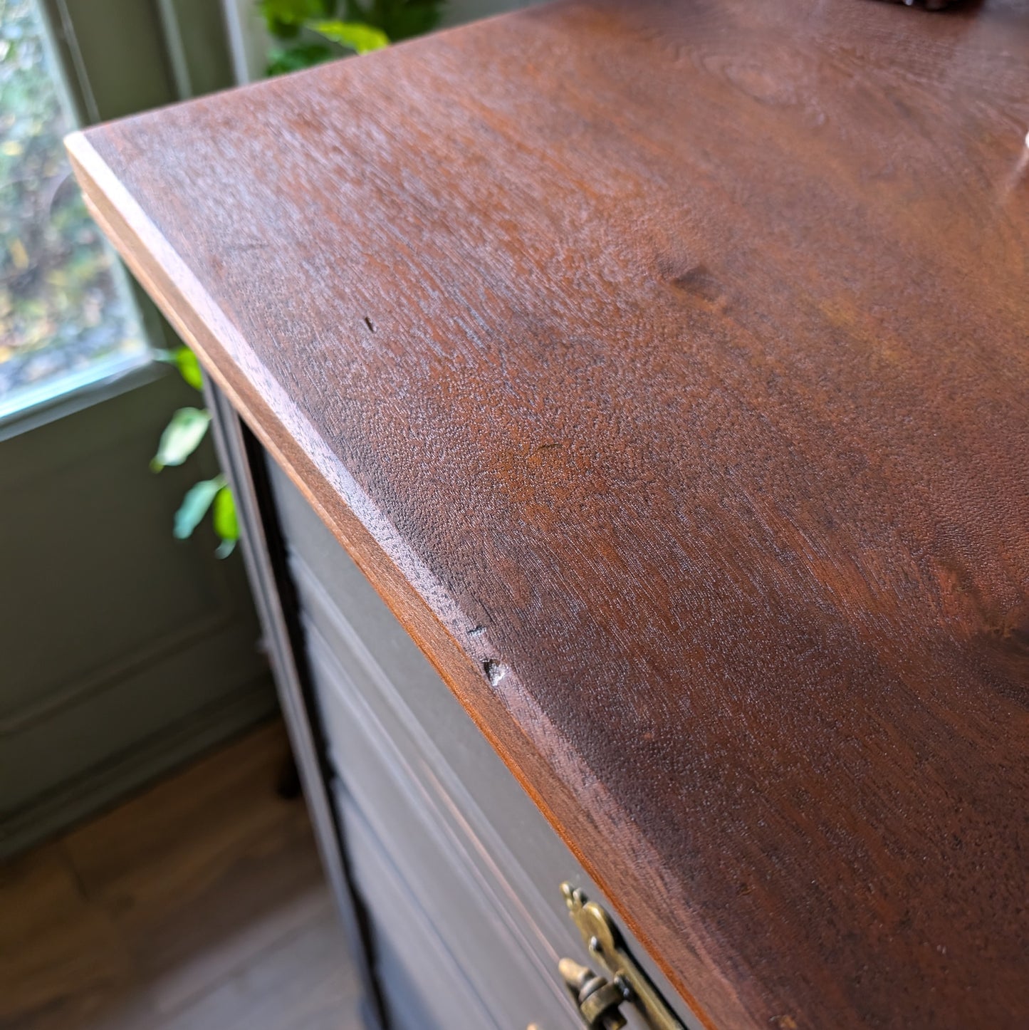 Large Painted Antique Chest of Drawers