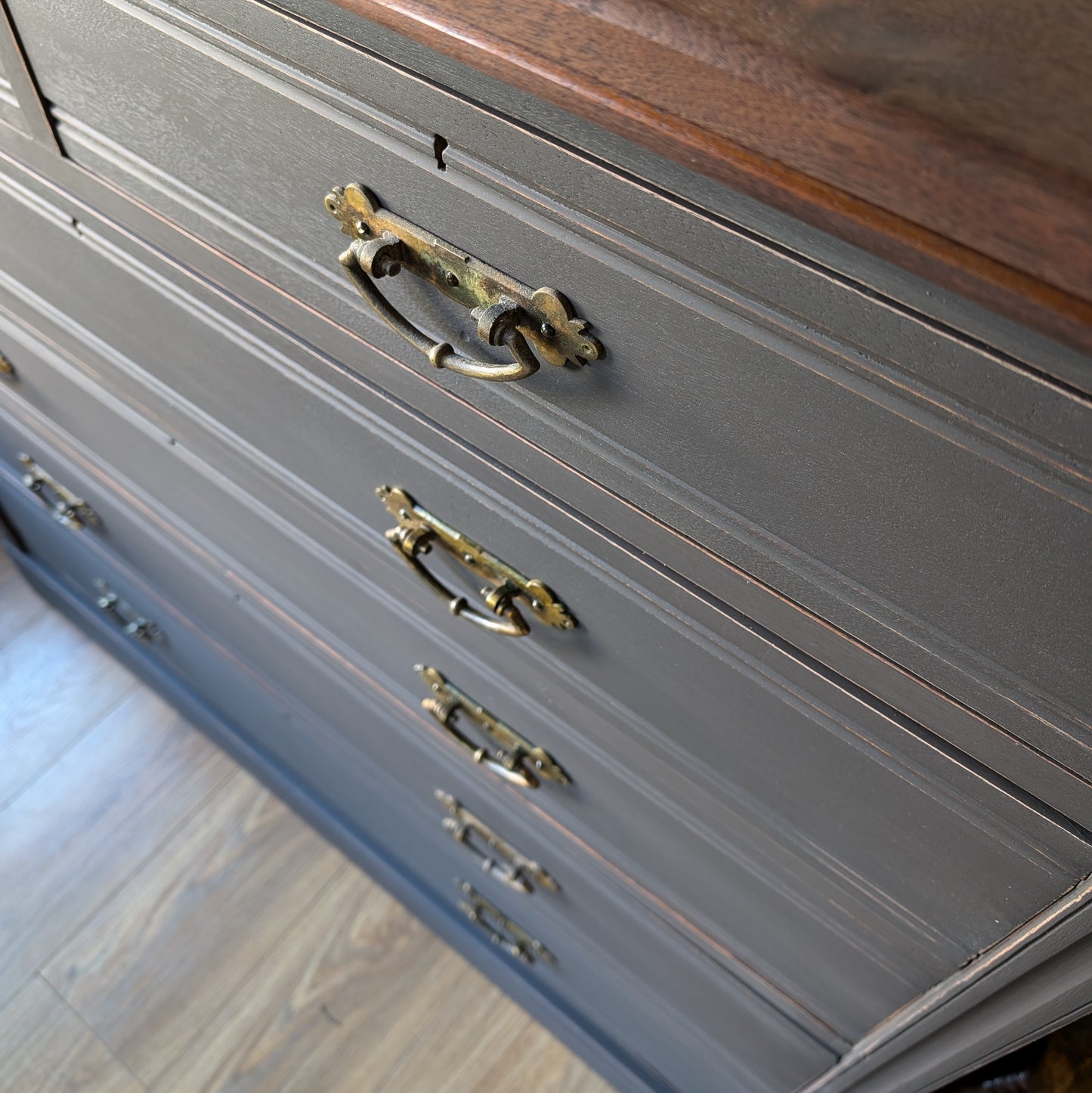 Large Painted Antique Chest of Drawers