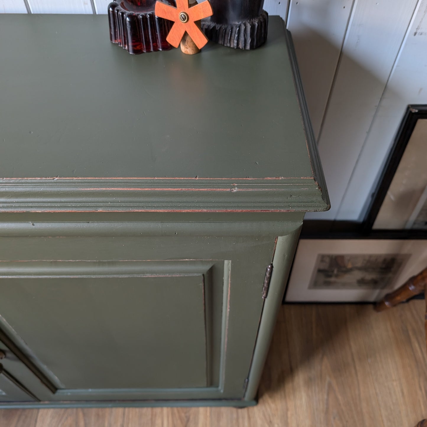 Small Painted Antique Cupboard