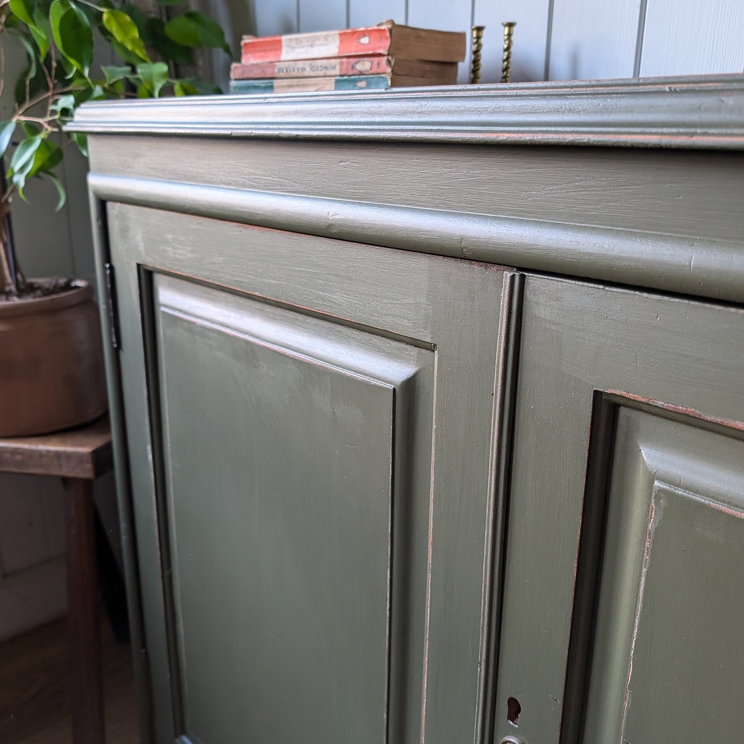 Small Painted Antique Cupboard