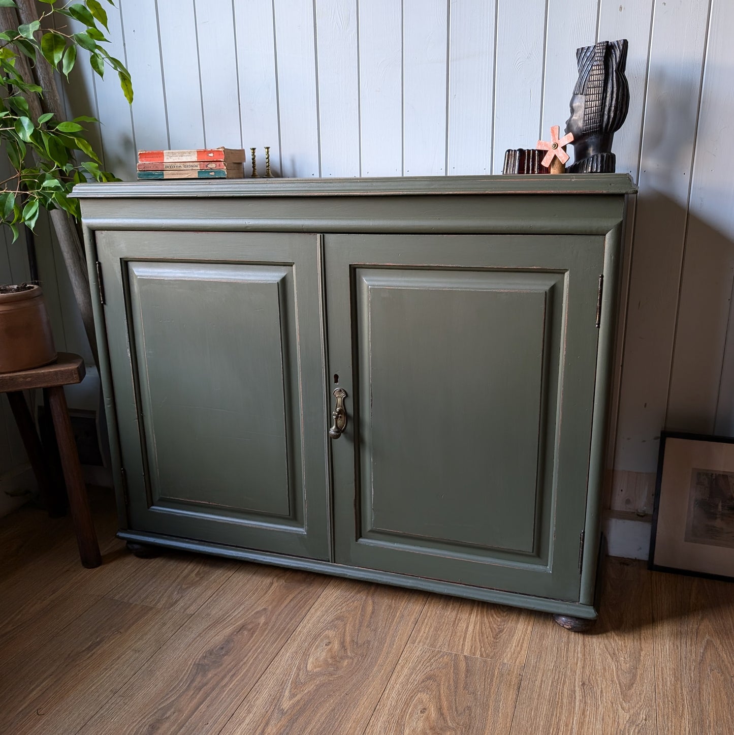 Small Painted Antique Cupboard