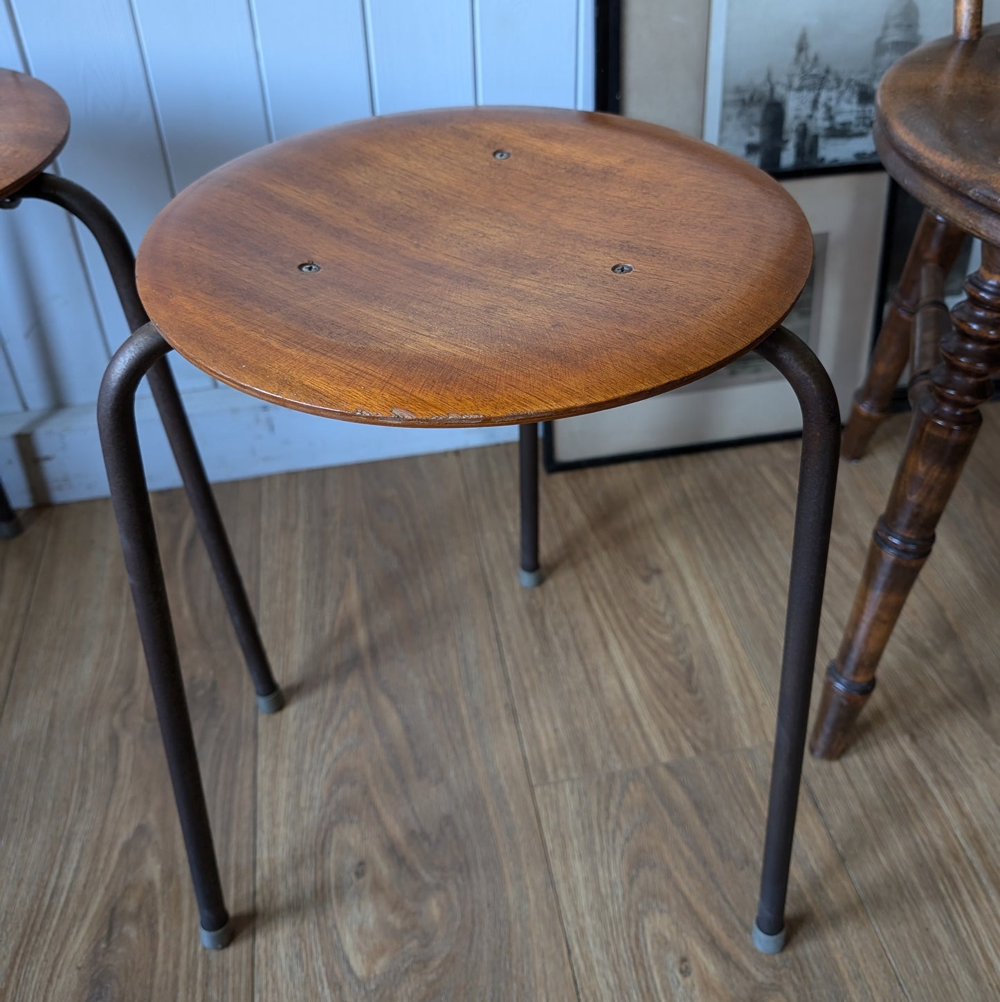 Pair of Mid Century Stacking Stools
