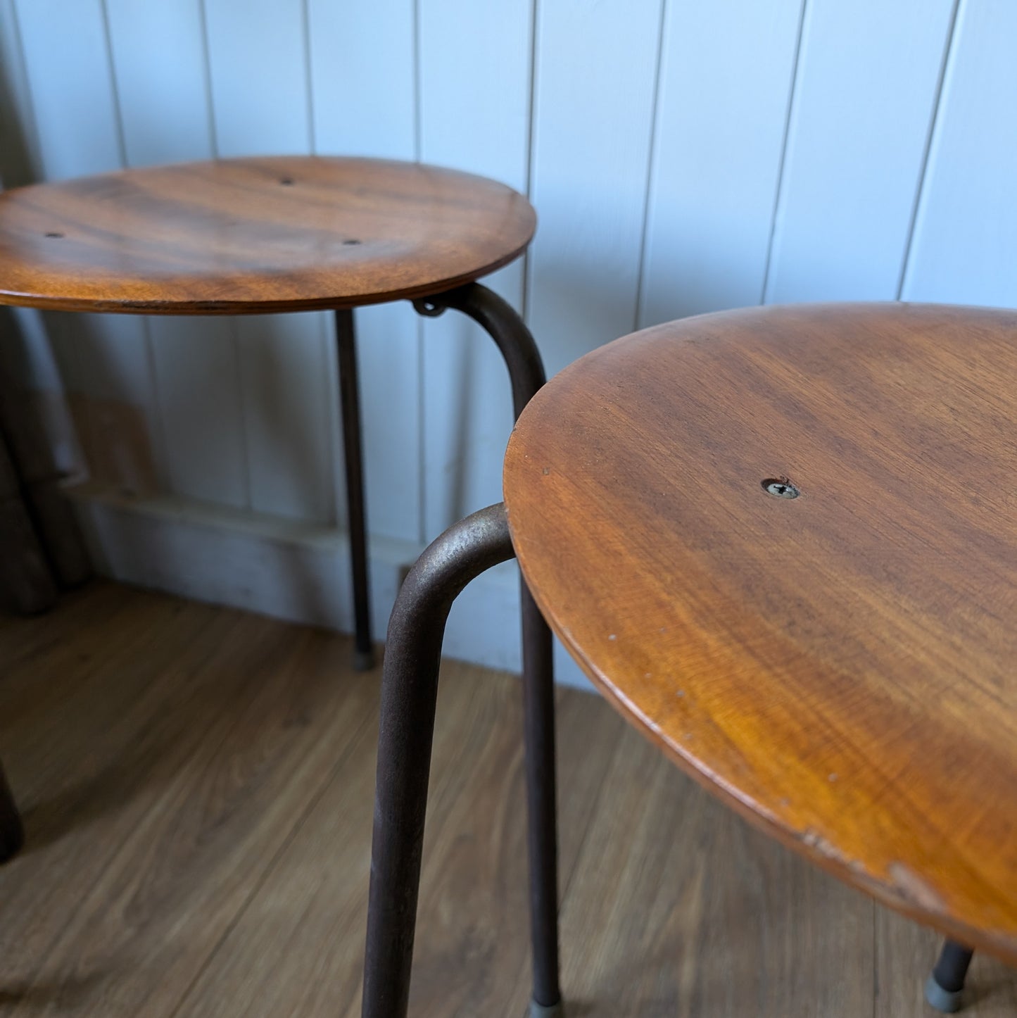 Pair of Mid Century Stacking Stools