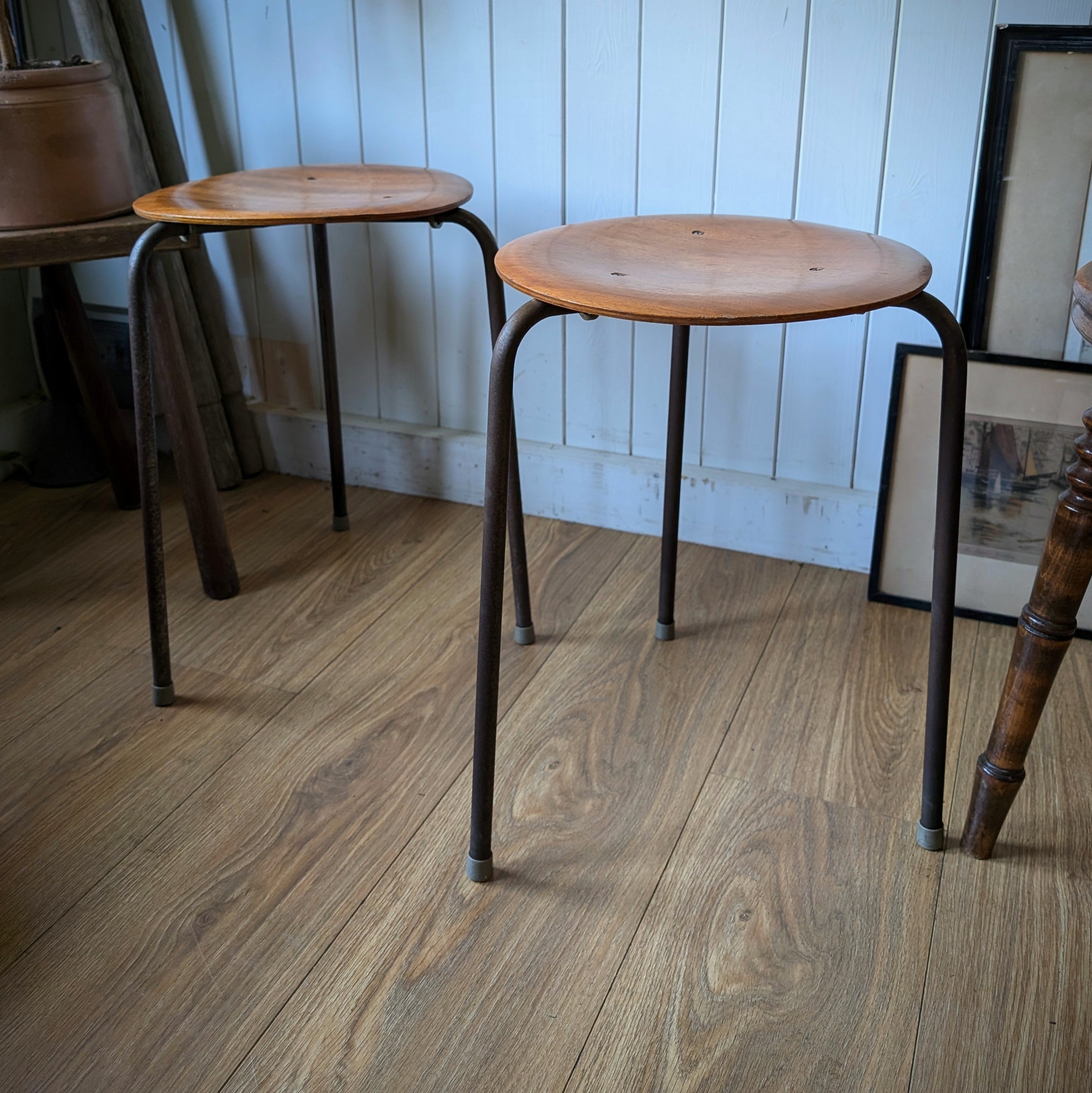 Pair of Mid Century Stacking Stools – Henry Paints Furniture