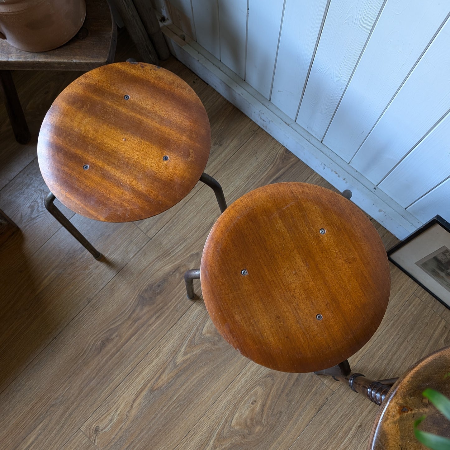 Pair of Mid Century Stacking Stools
