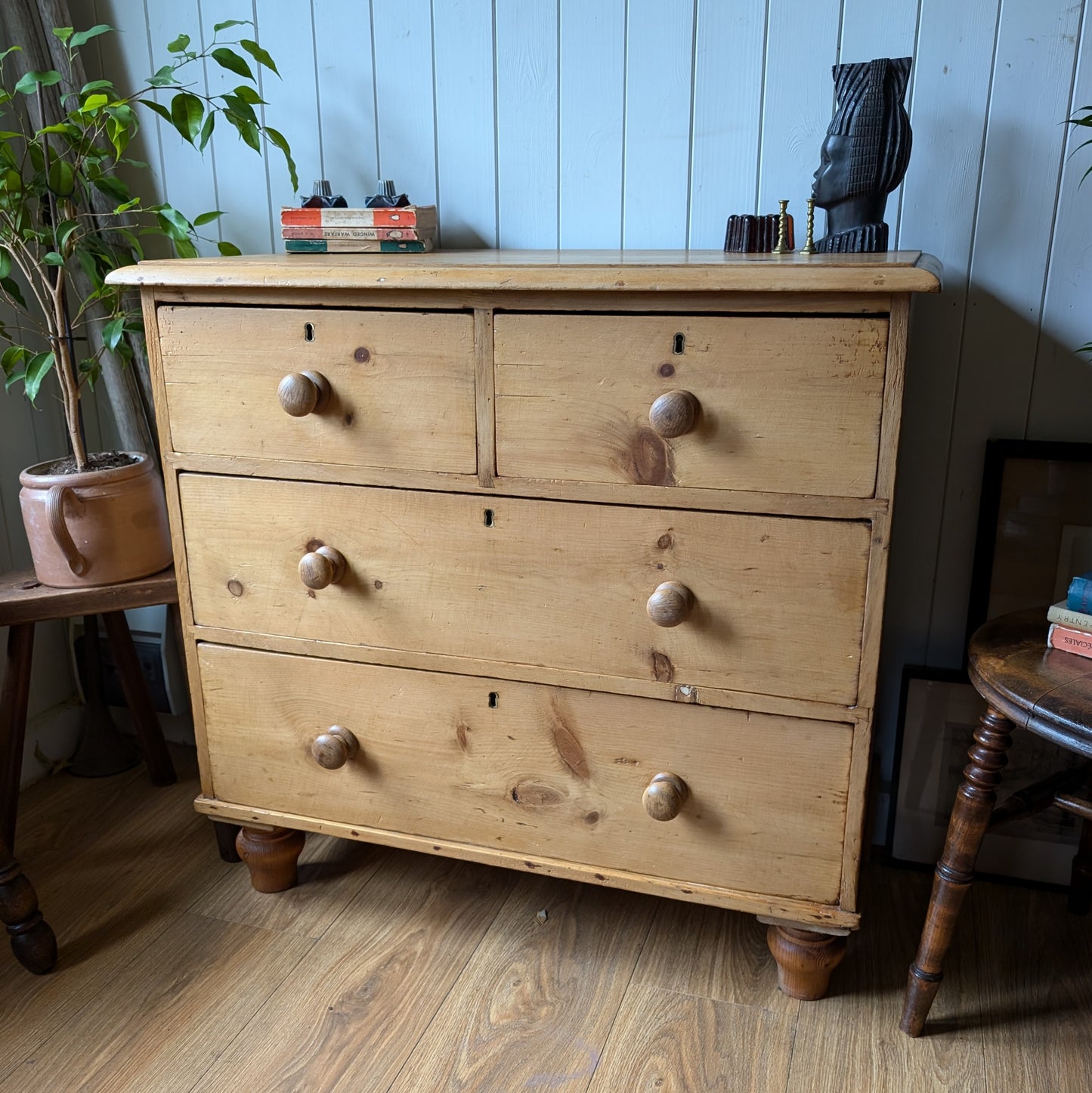Small Victorian Pine Chest of Drawers
