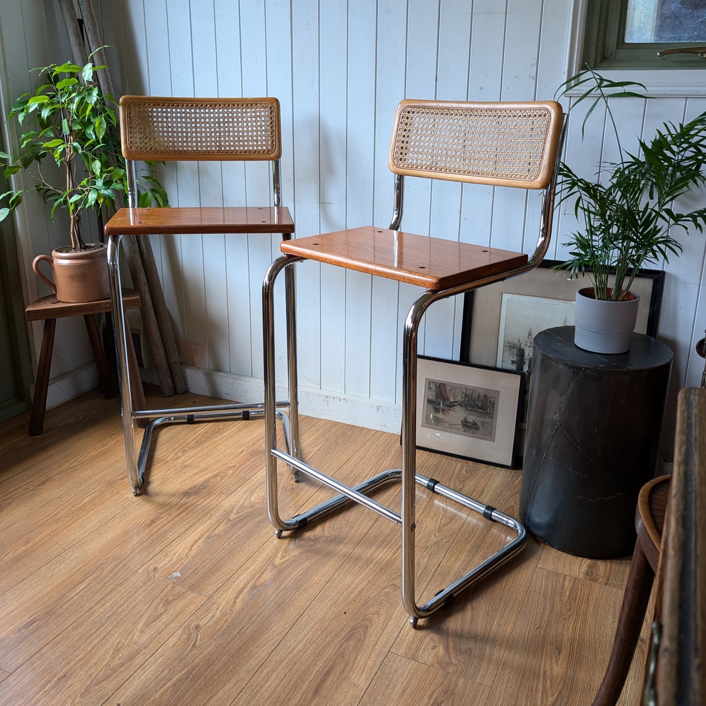 Pair of Mid Century Bar Stools