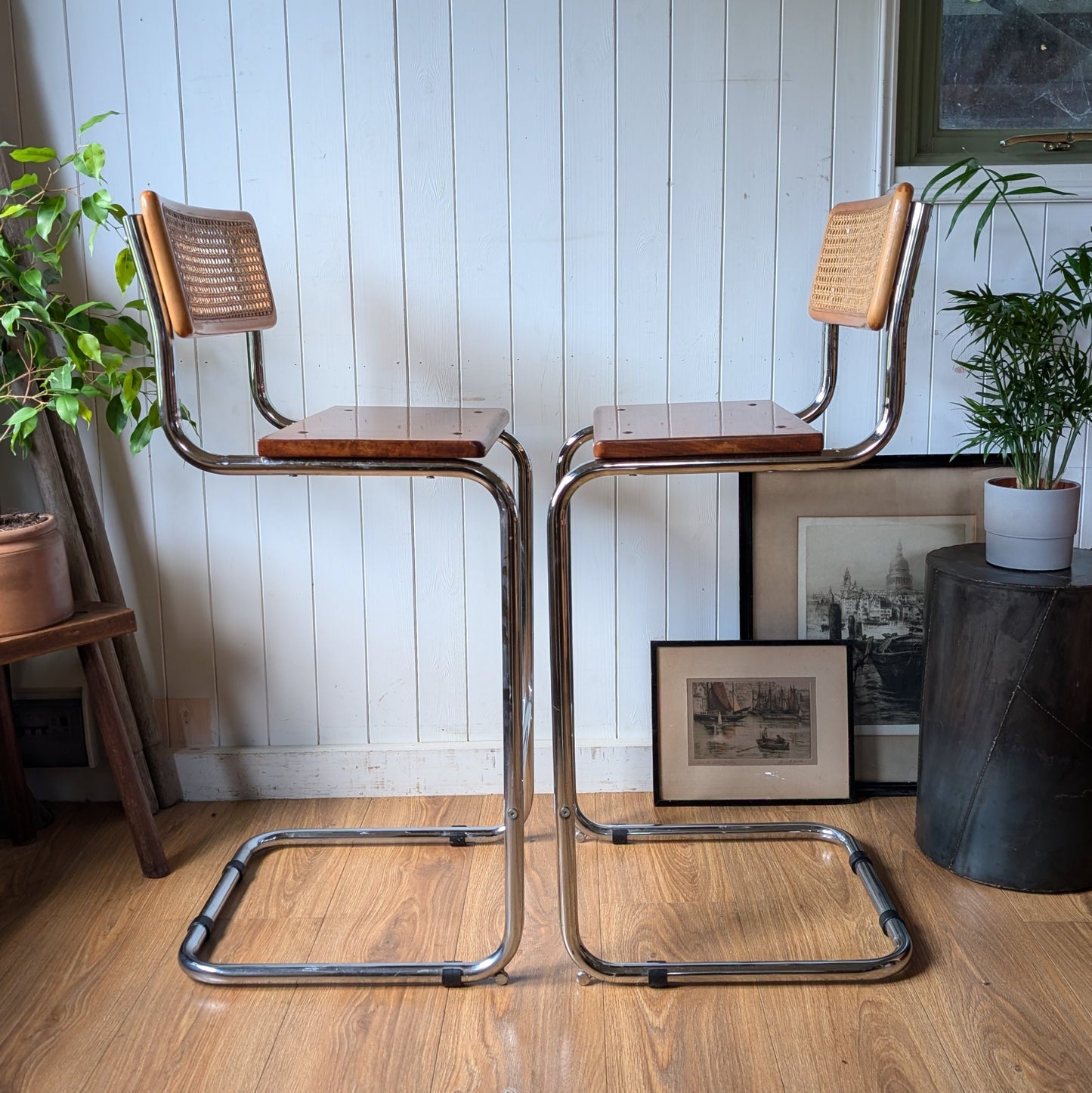 Pair of Mid Century Bar Stools