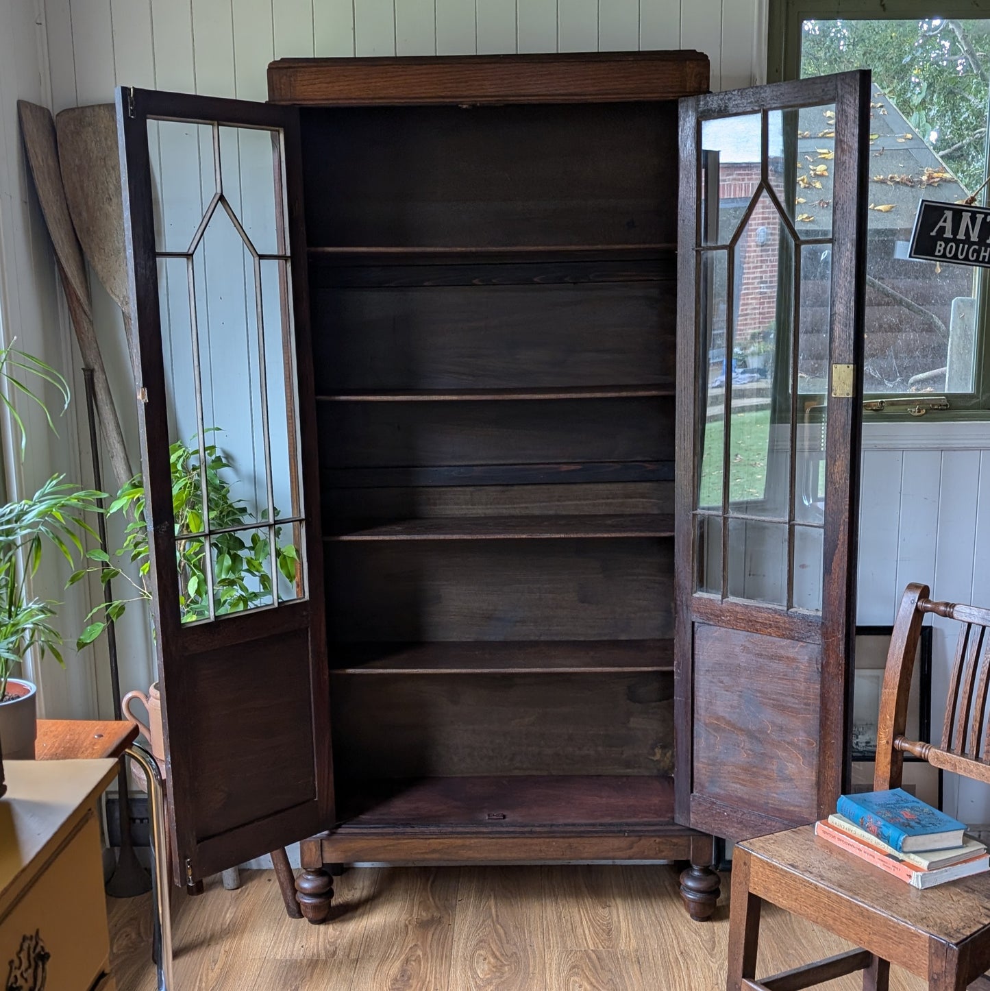 Antique Glazed Bookcase