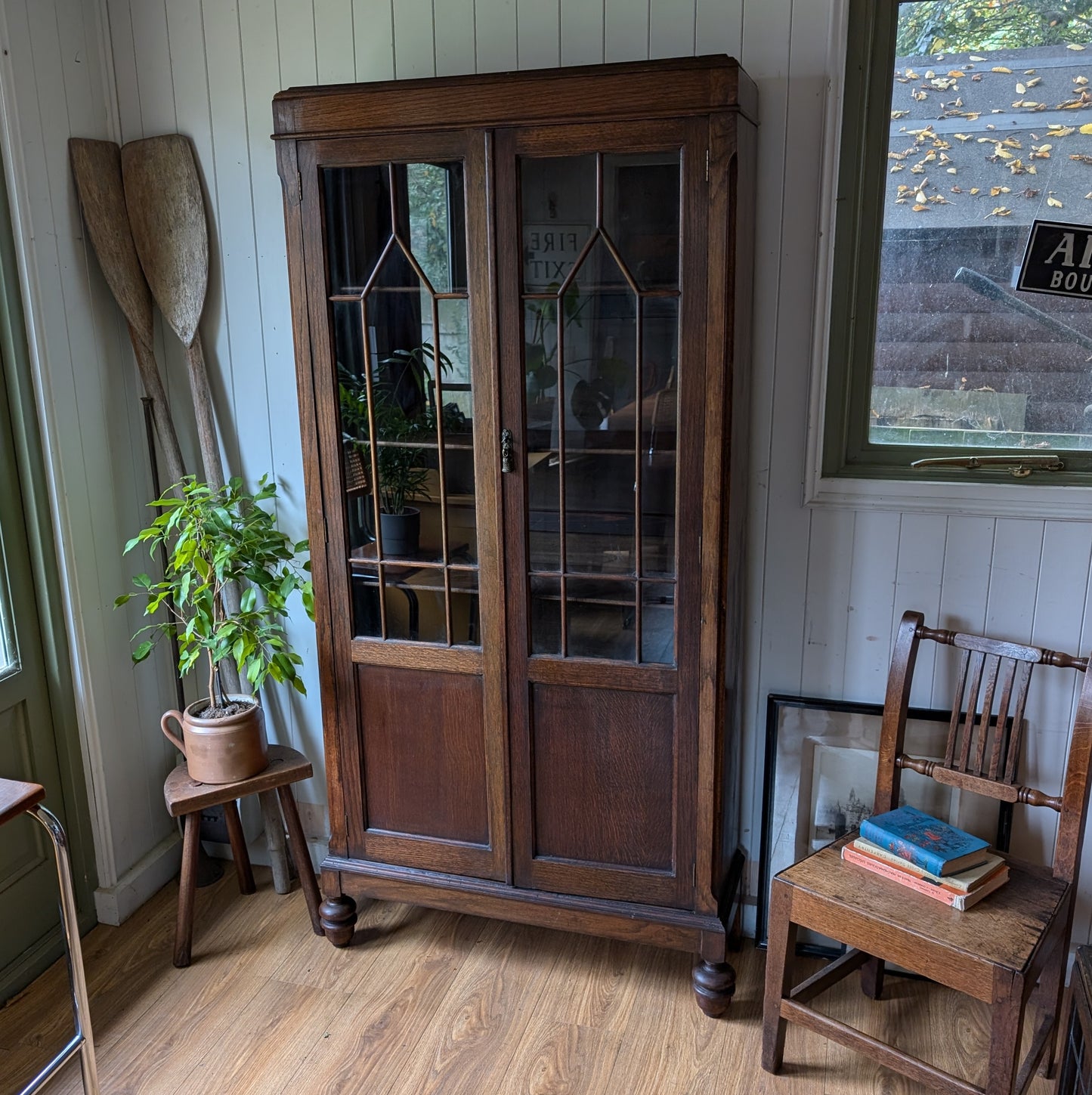 Antique Glazed Bookcase