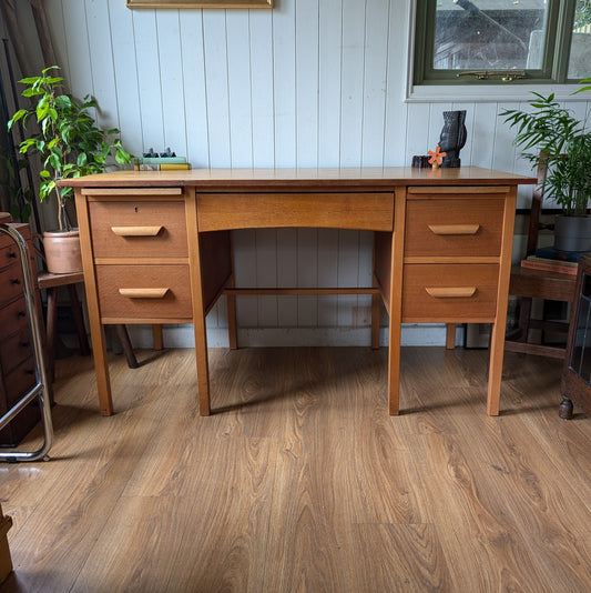 Vintage Twin Pedestal Desk