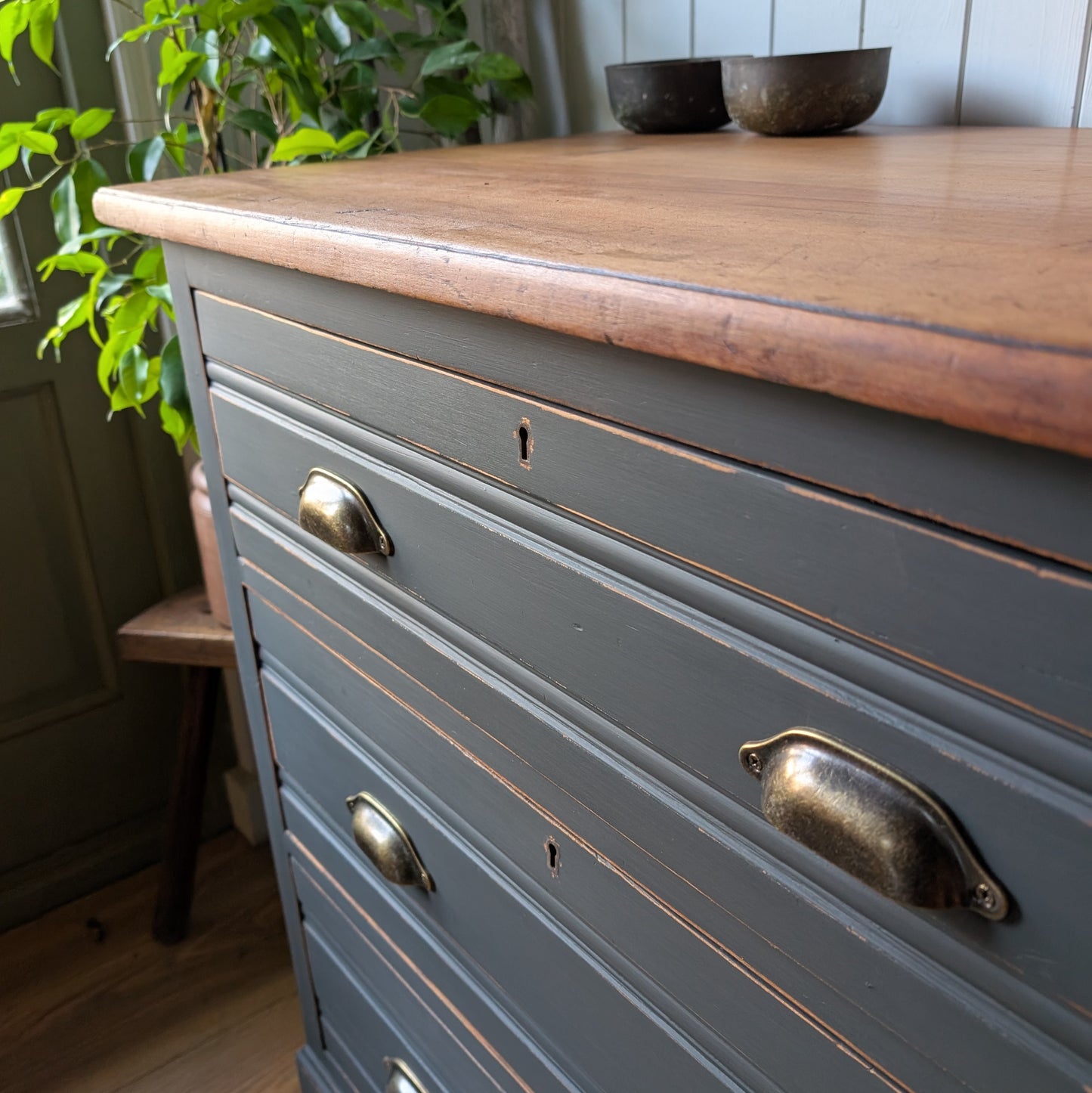 Painted Antique Chest of Drawers