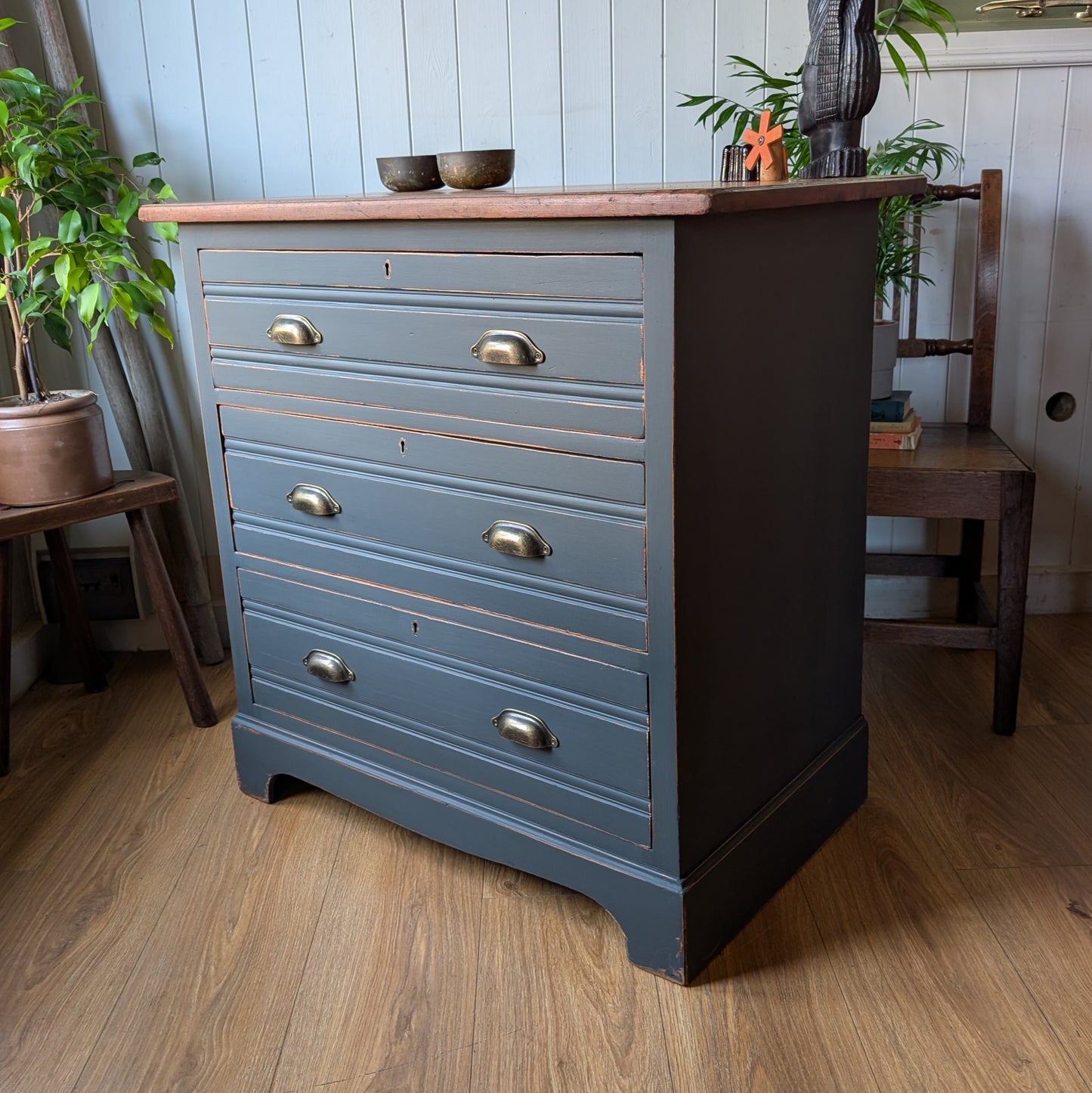 Painted Antique Chest of Drawers