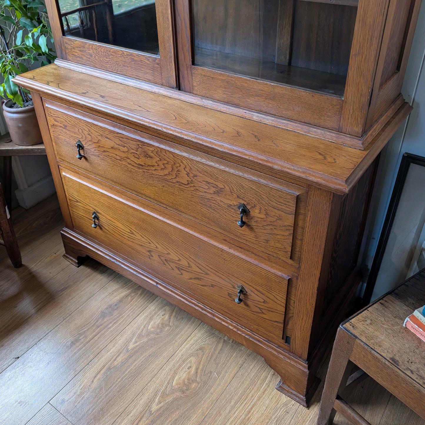Oak Glazed Bookcase