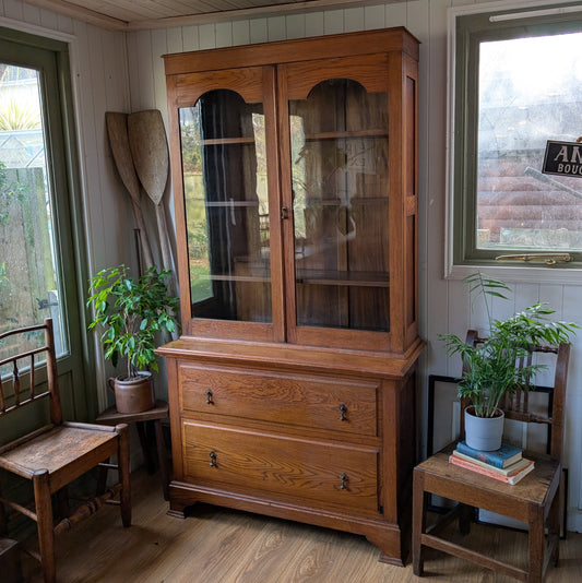Oak Glazed Bookcase