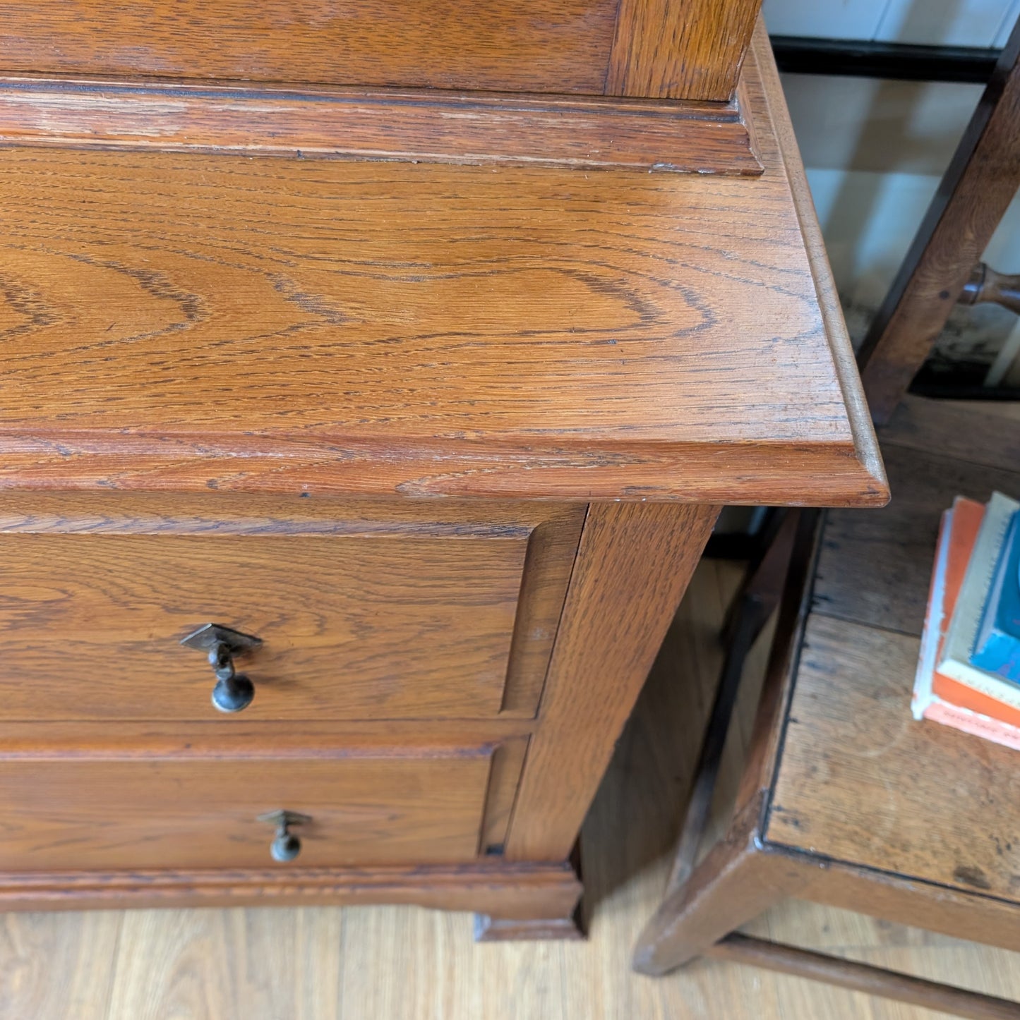 Oak Glazed Bookcase