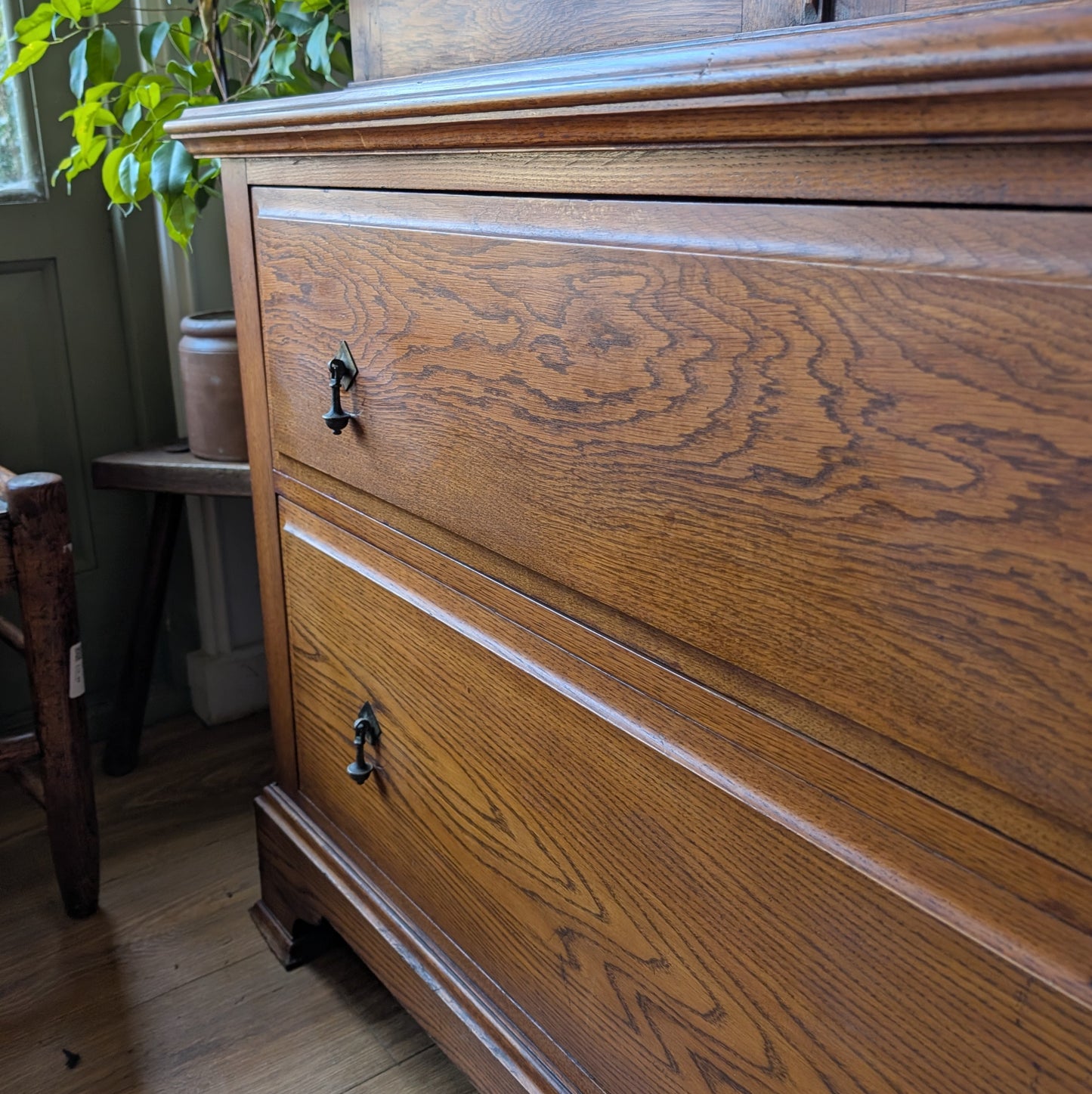 Oak Glazed Bookcase