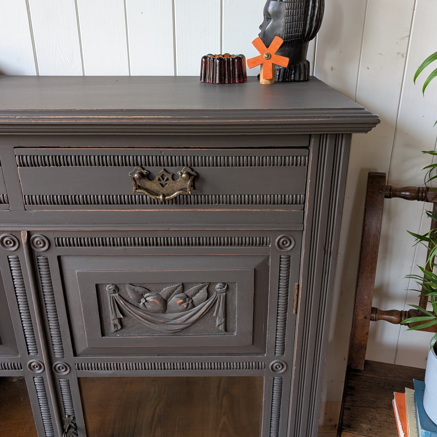 Painted Antique Glazed Cupboard
