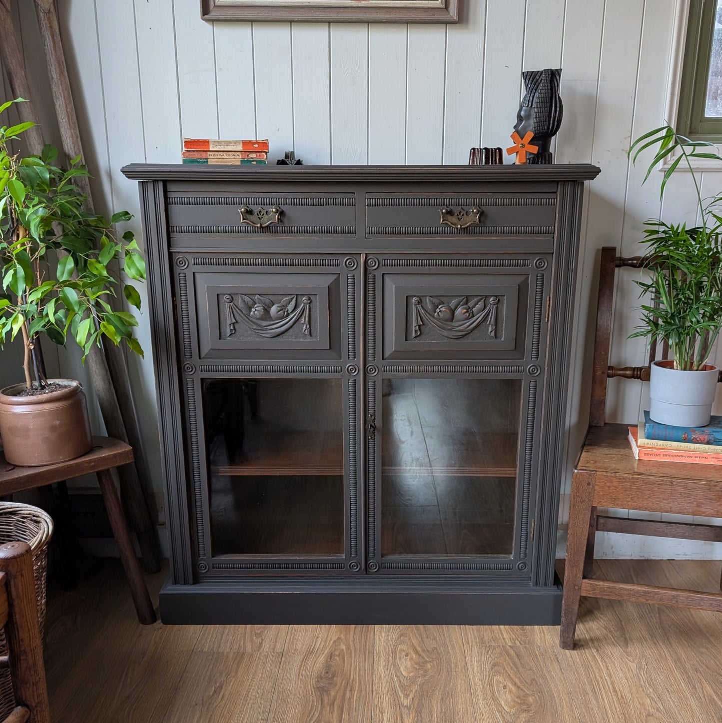 Painted Antique Glazed Cupboard