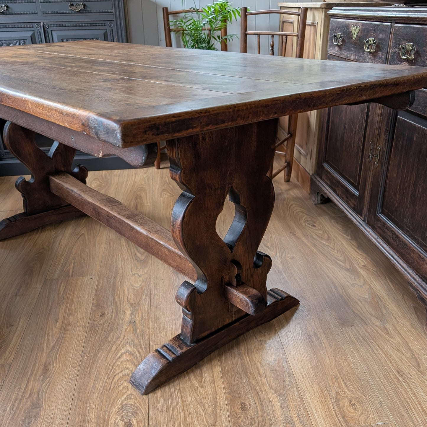 Antique Oak Refectory Table