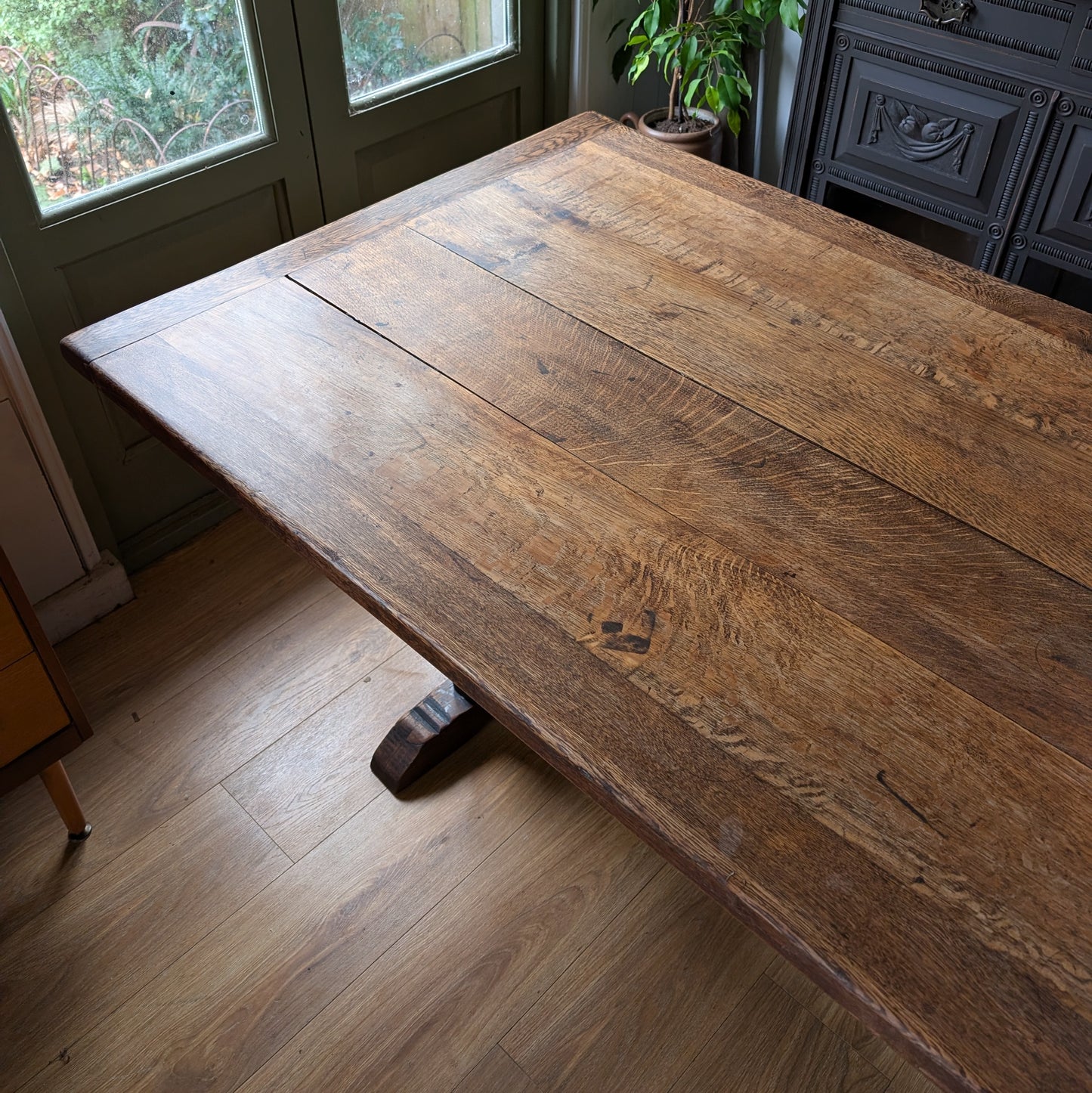 Antique Oak Refectory Table