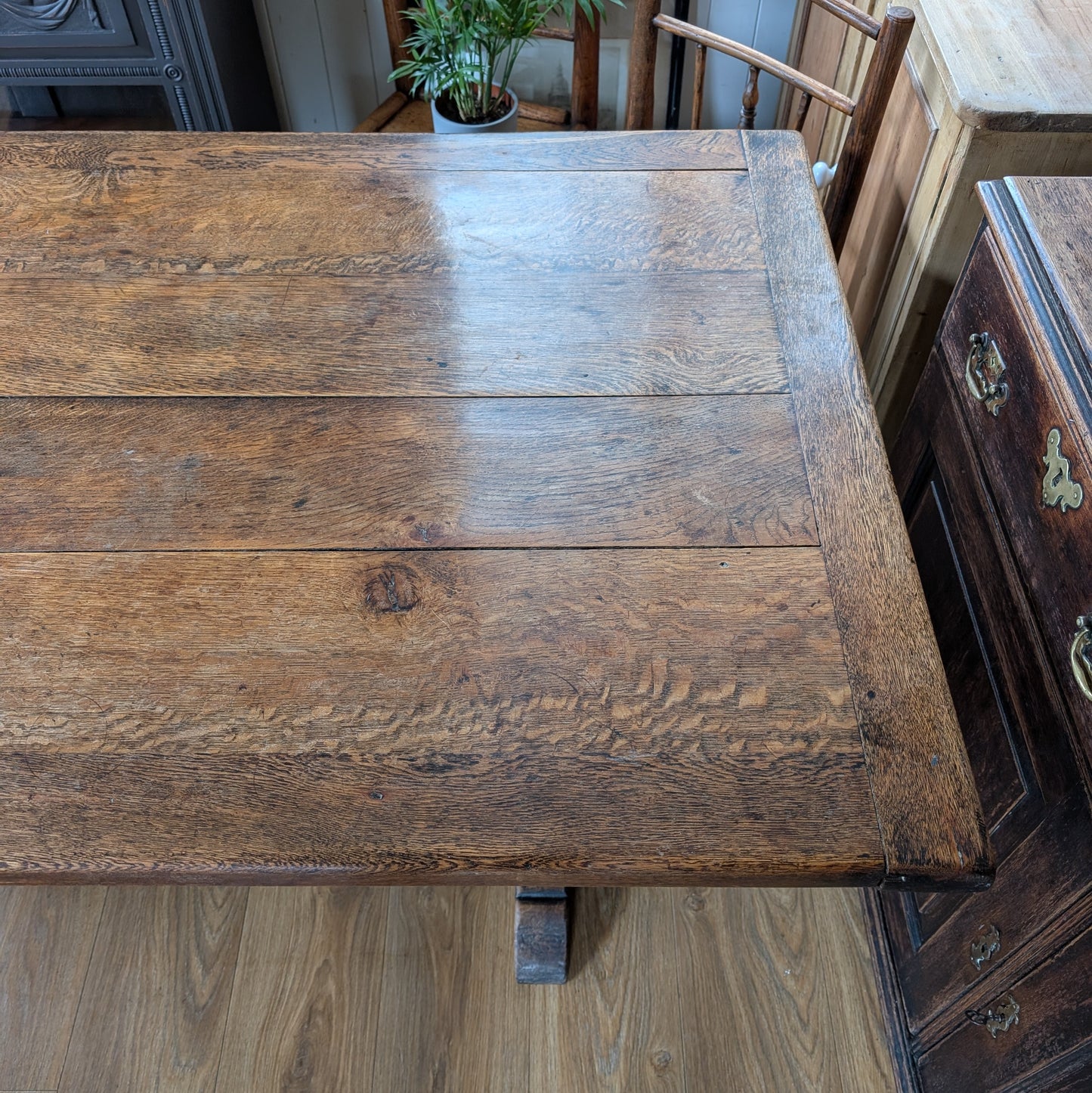 Antique Oak Refectory Table