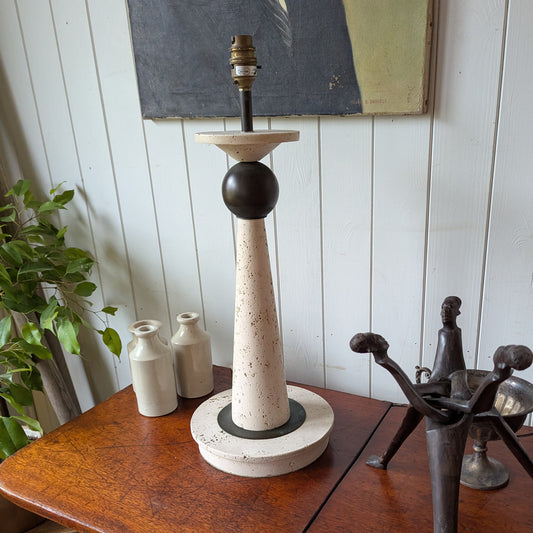 Mid Century Travertine Lamp