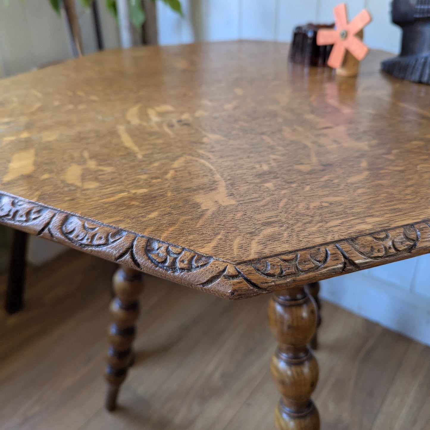 Antique Bobbin Leg Side Table